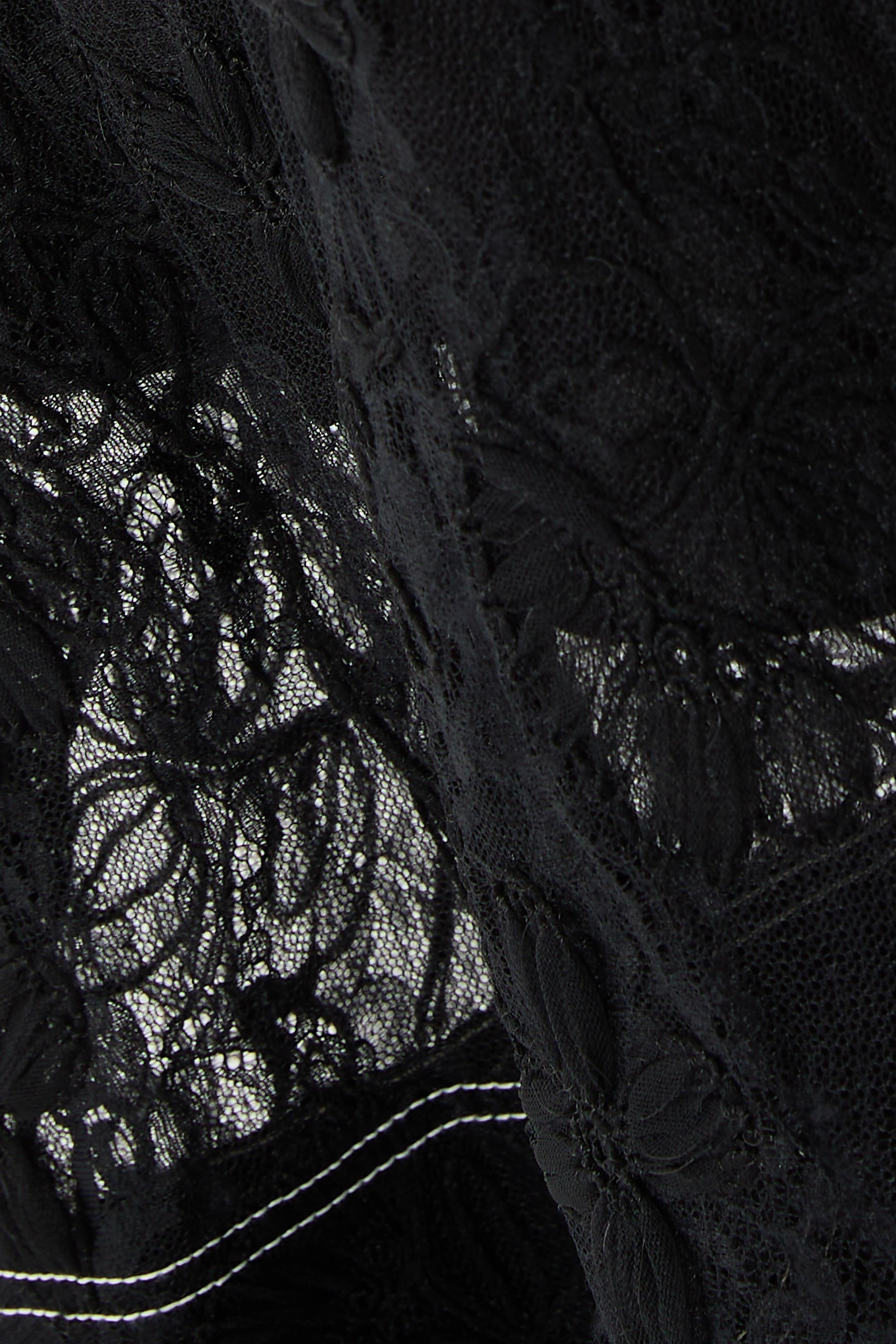  Floral Lace Midi Skirt