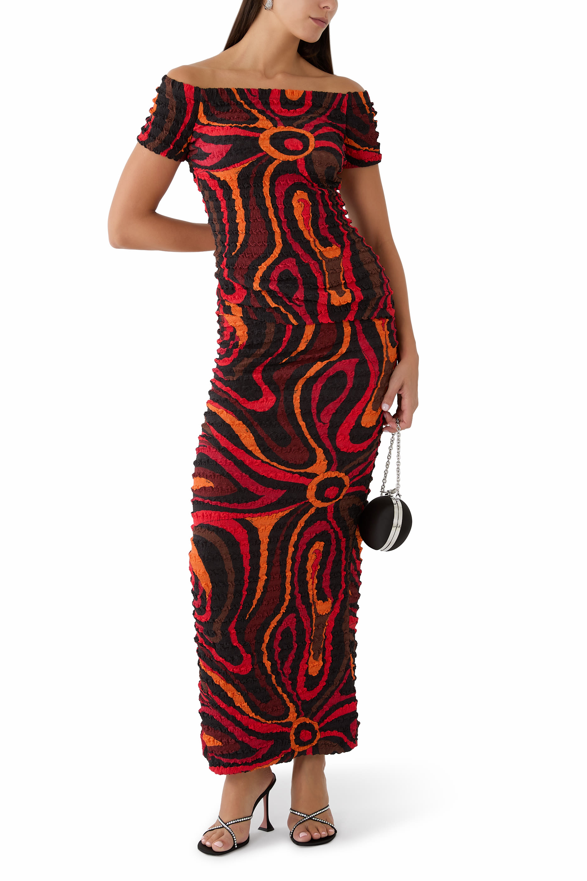 Marmo Print Shibori Skirt 