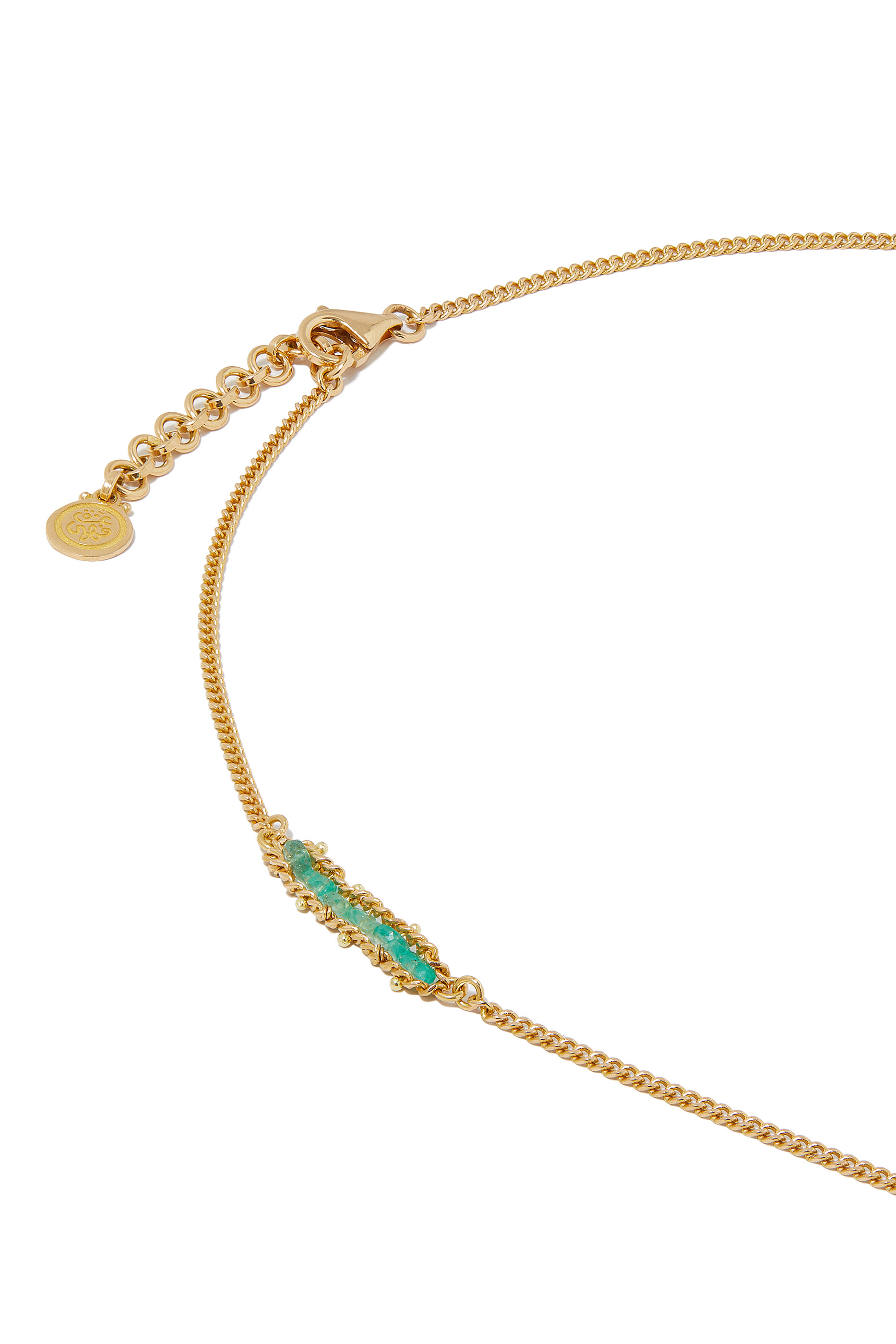Multi-Way Necklace, 18k Yellow Gold with Turquoise, Ruby, Sapphire and Diamonds