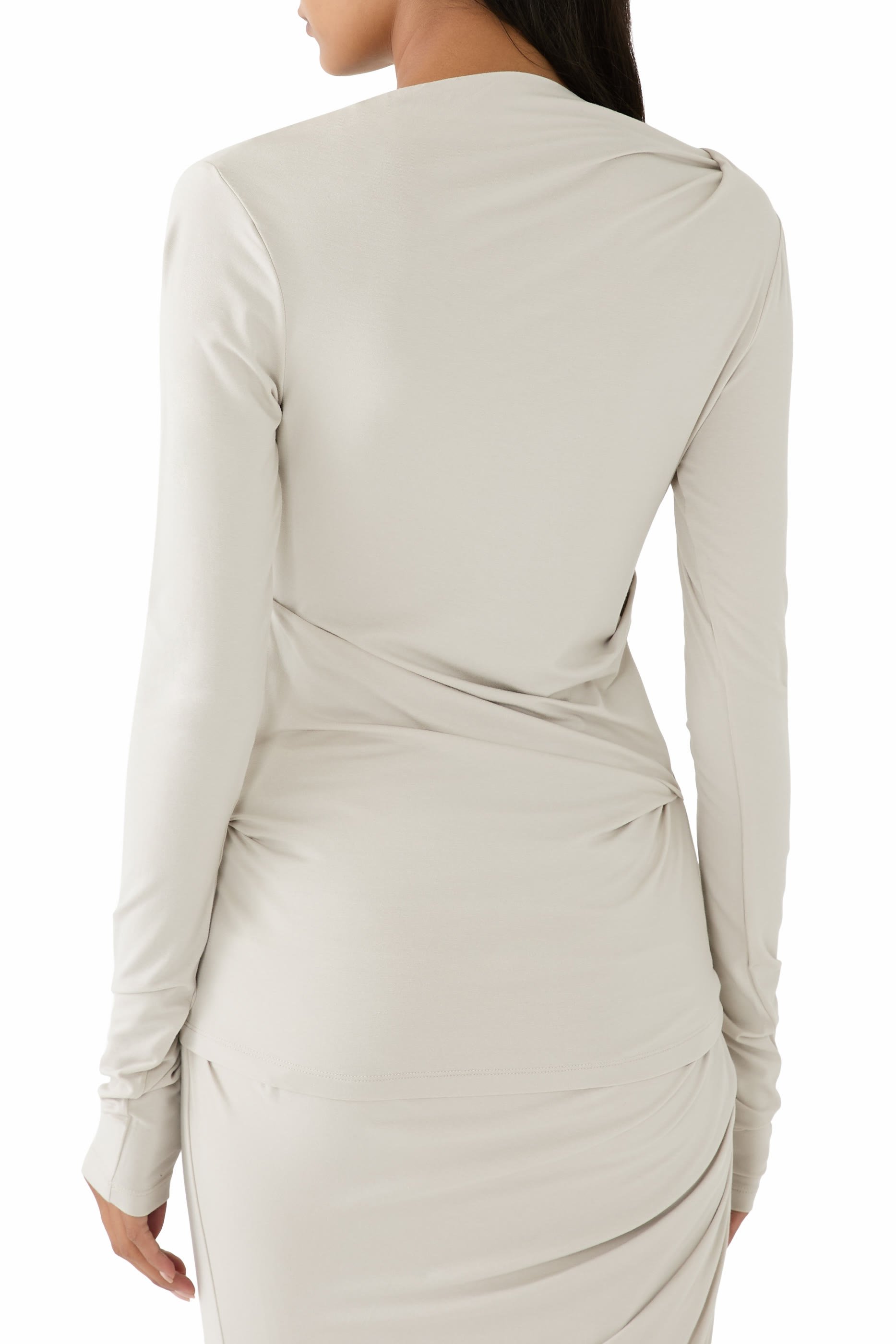 High-Neck Draped Top