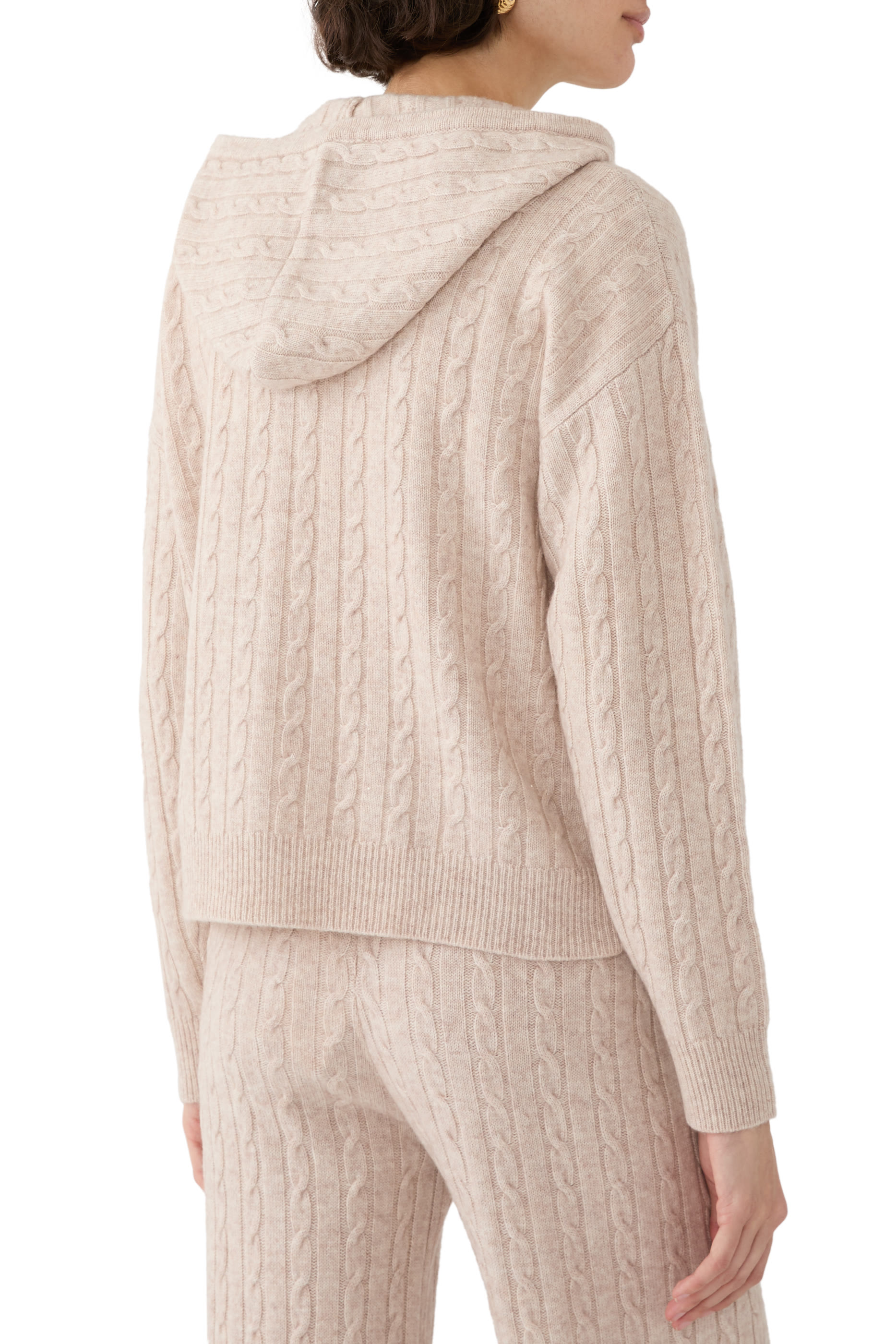 Cable-Knit Zip-Up Cardigan