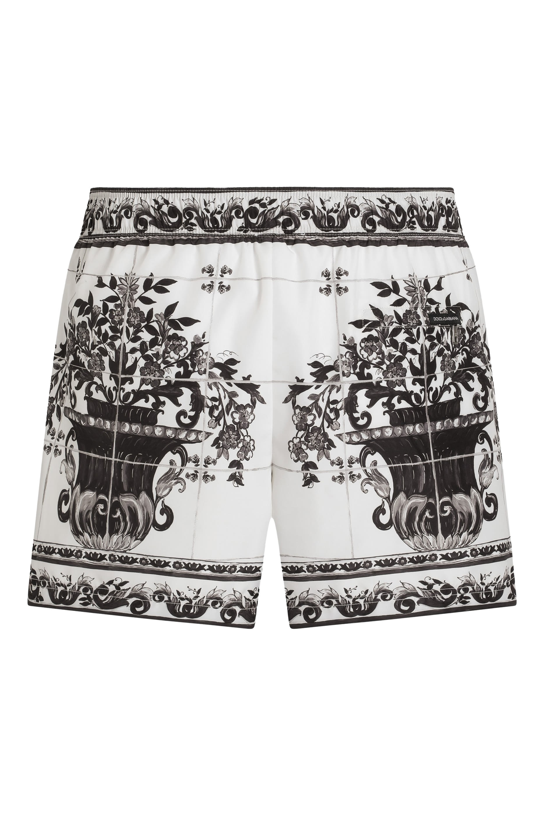 Majolica-Print Swim Shorts