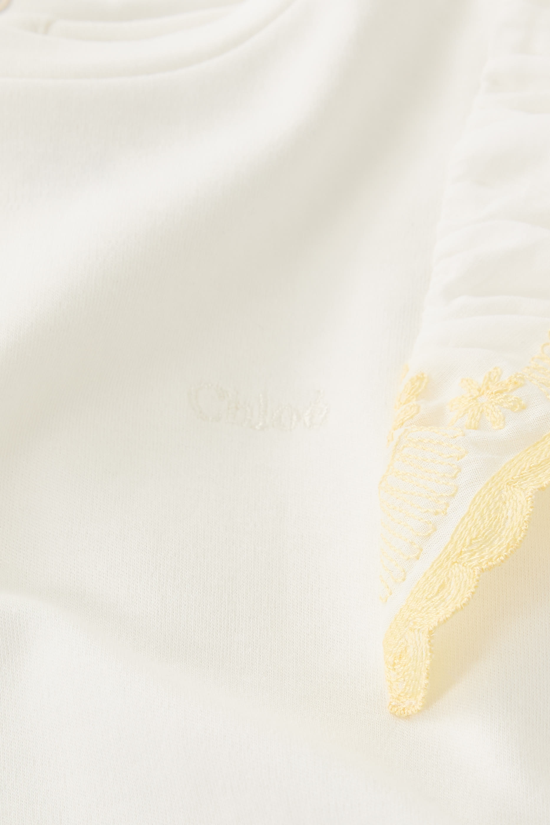 Kids Floral Embroideries Interlock T-Shirt