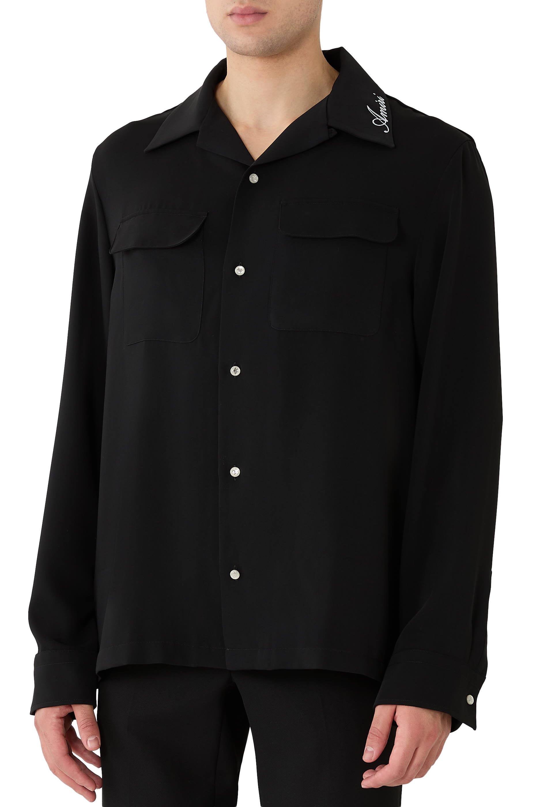 Round Pocket Dress Shirt