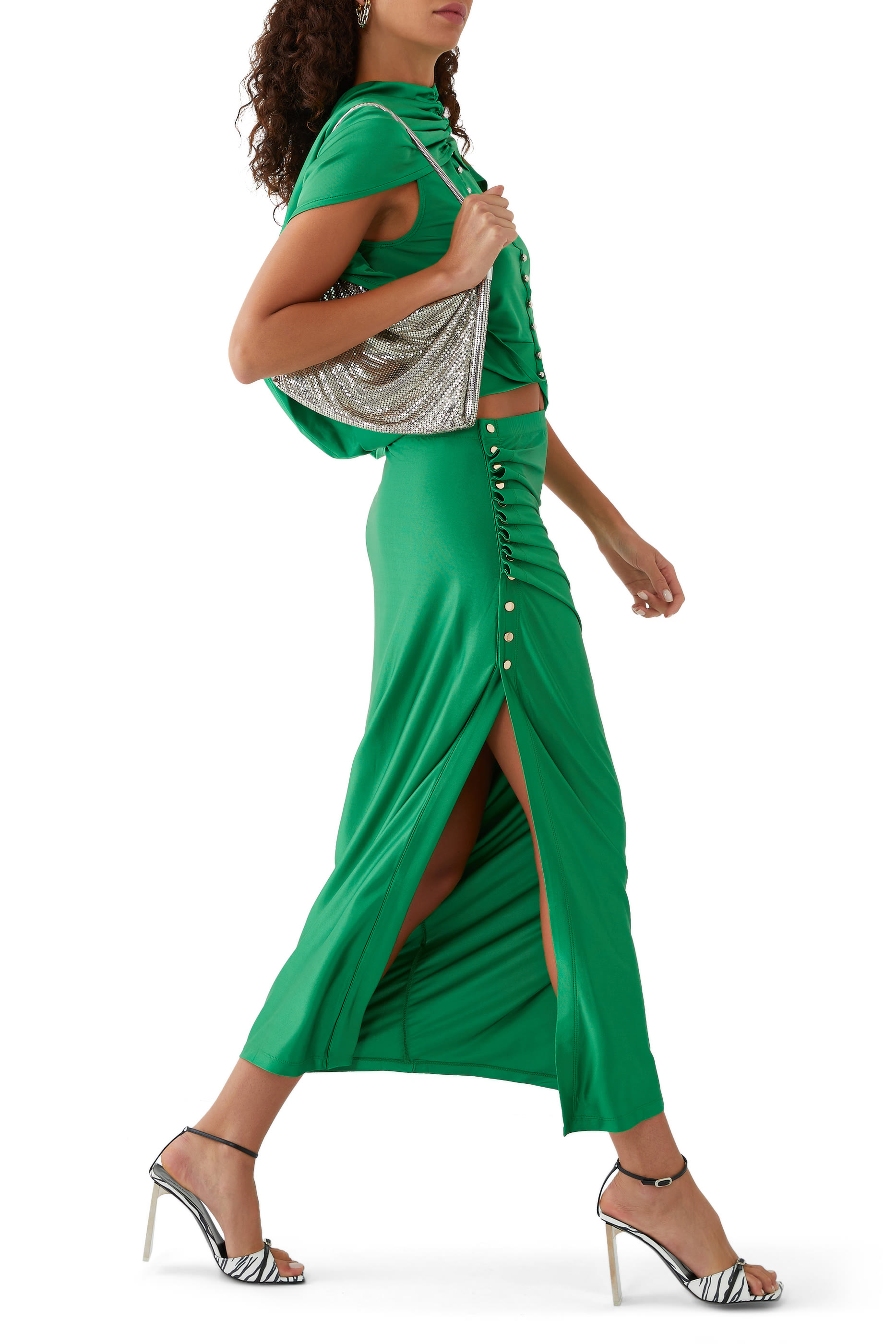 Draped Maxi Skirt