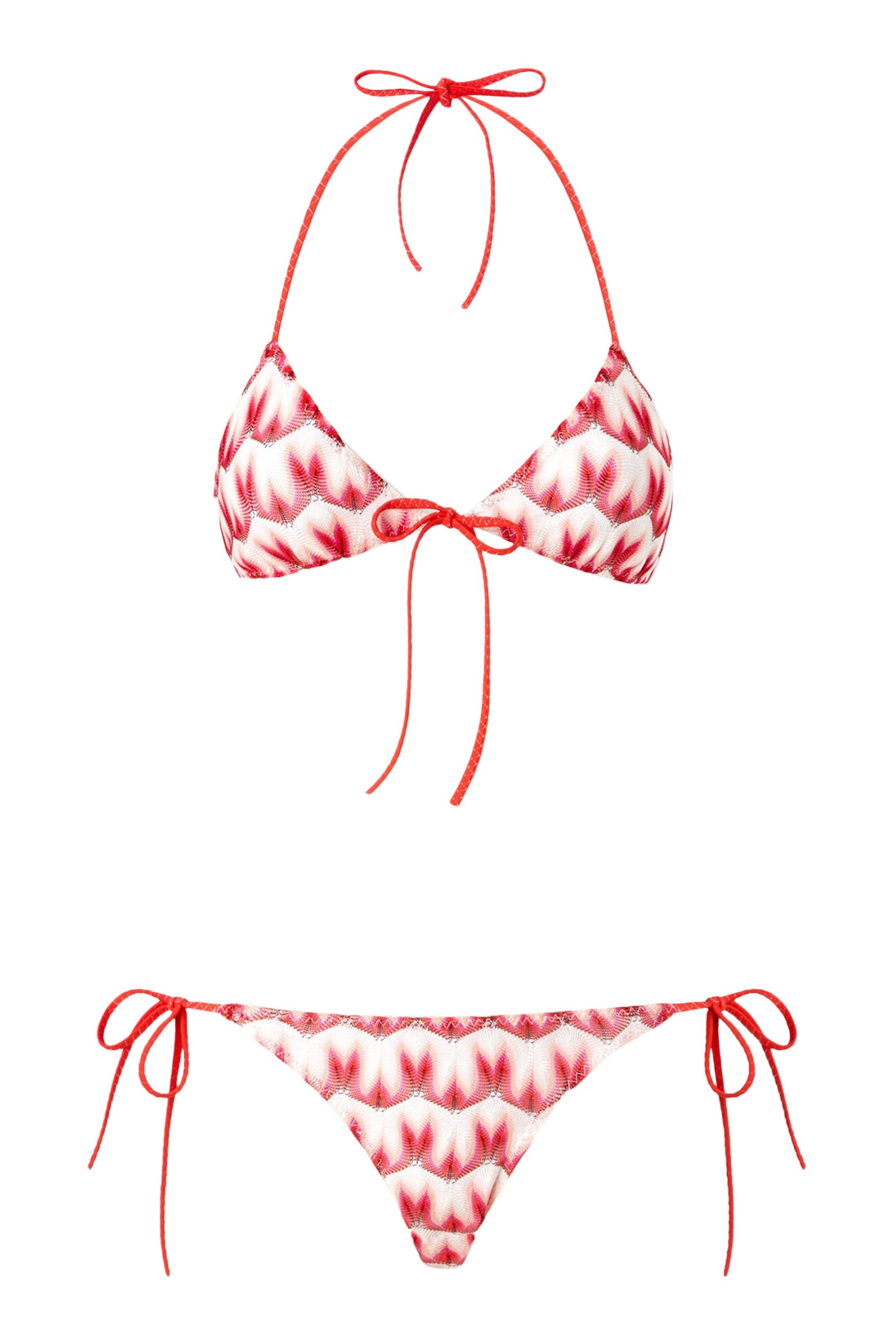 Mare Raschel Floral Lace Triangle Bikini Set