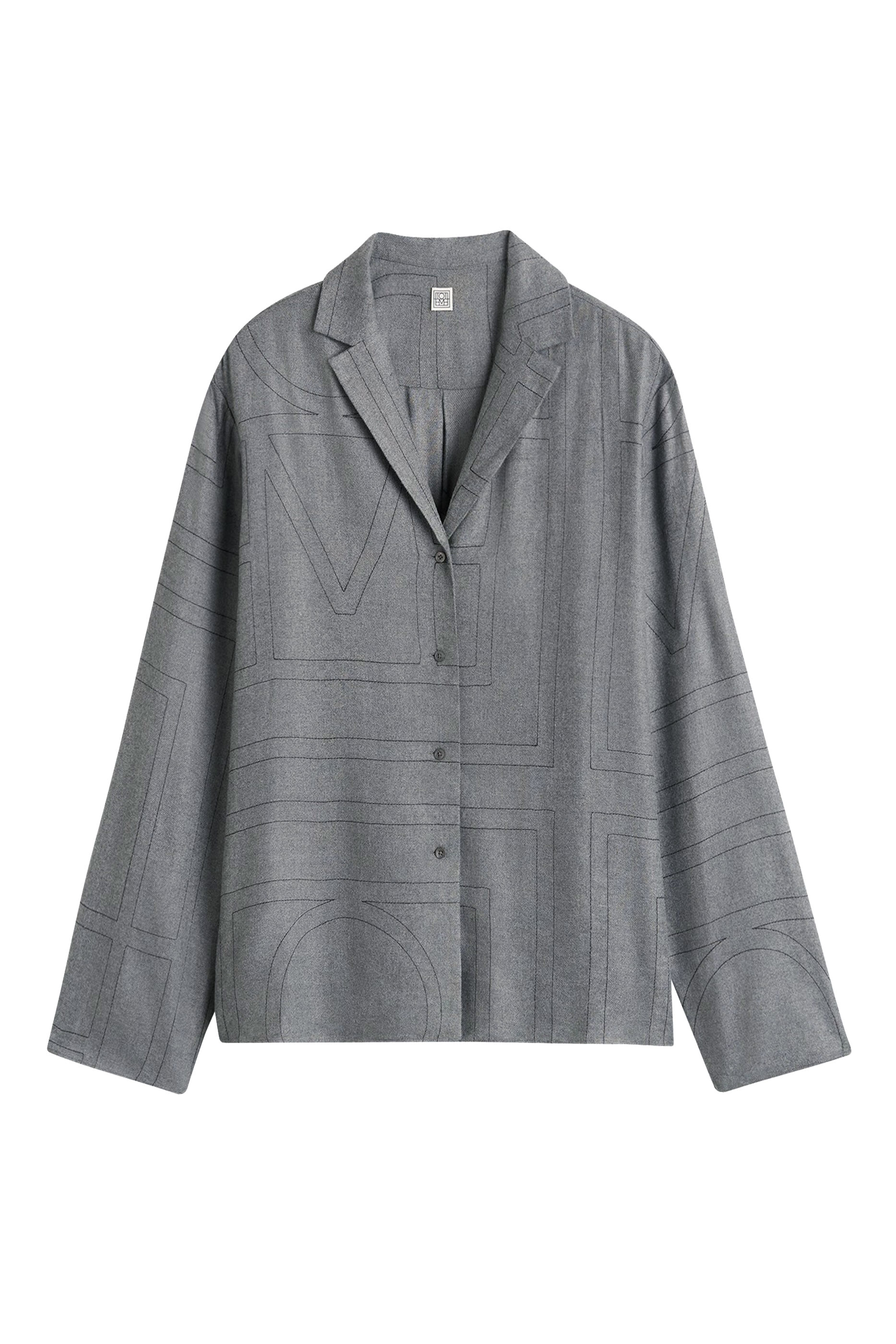 Monogram Flannel PJ Top