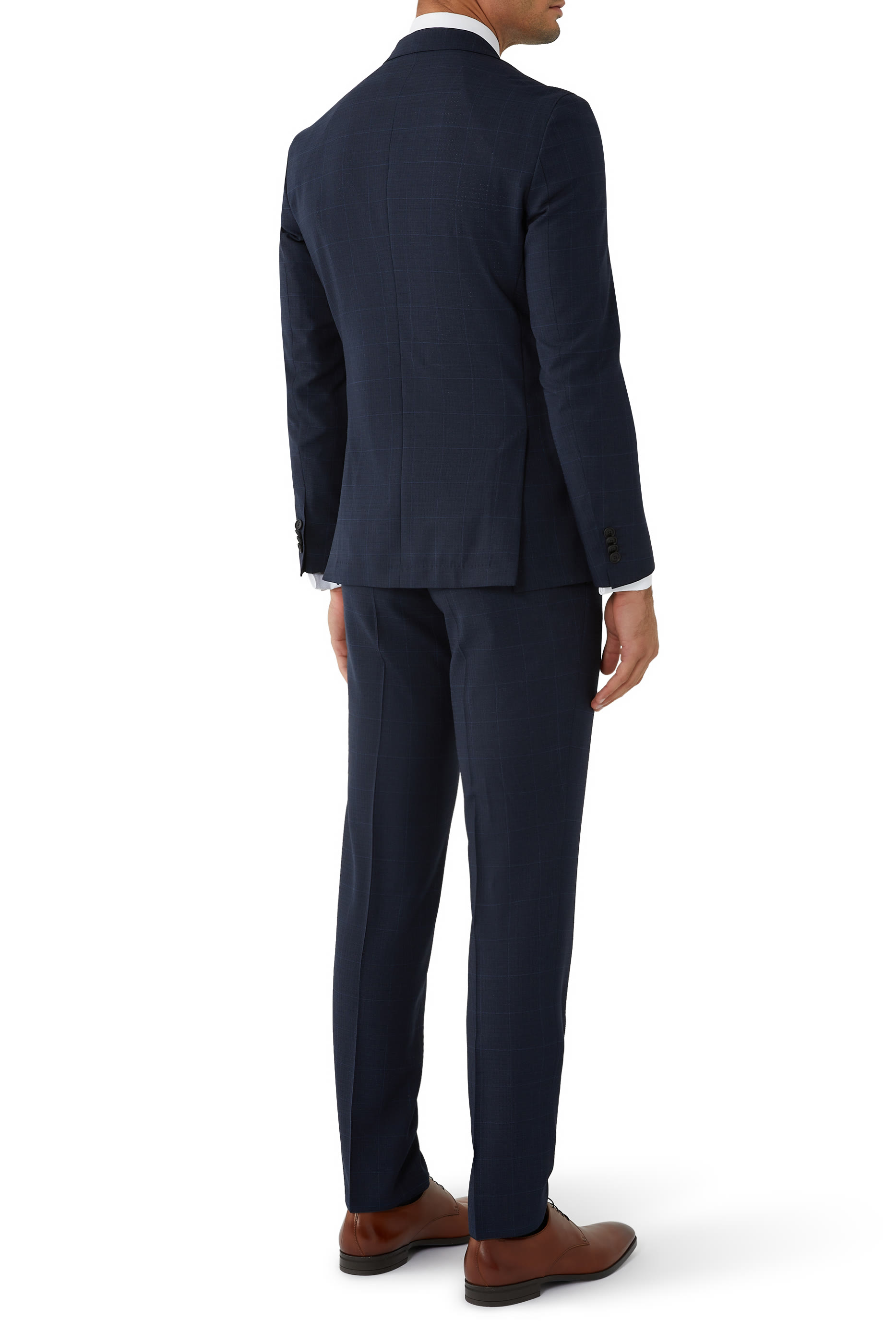 Two-Piece Slim-Fit Checked Suit