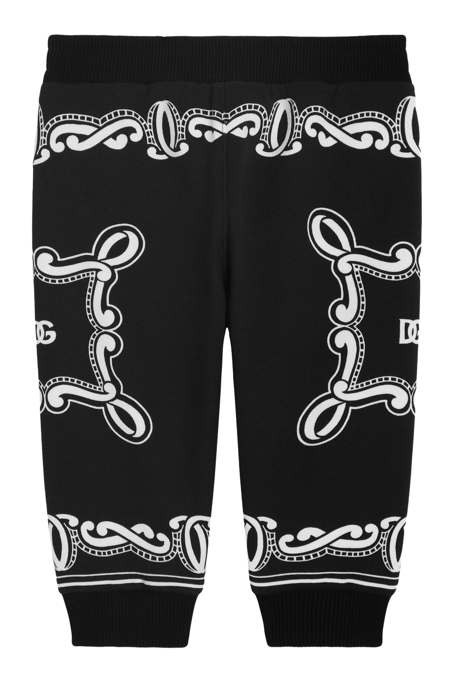 Kids Bandanna Print Cotton Fleece Jogging Pants