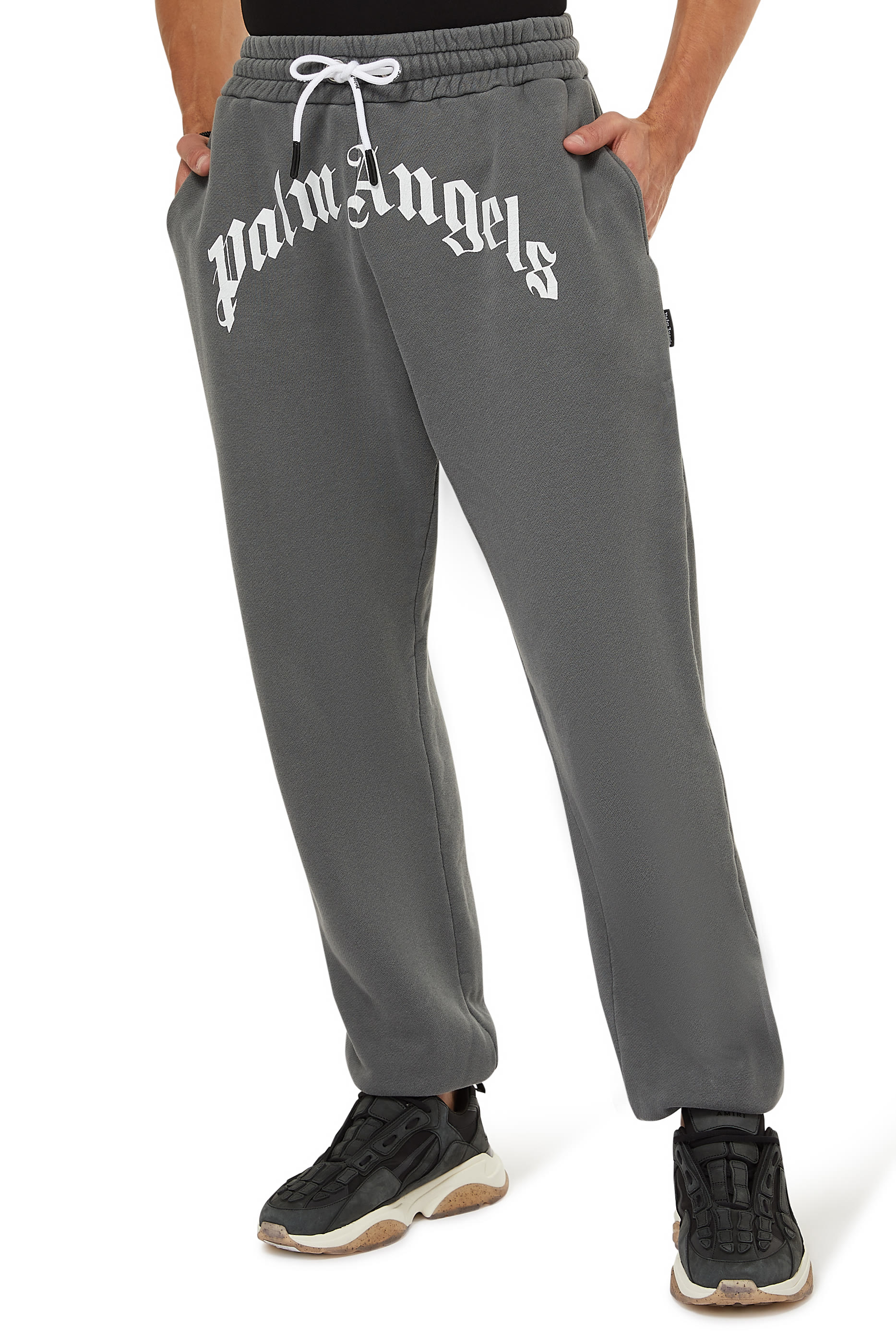 Curved Logo Cotton Joggers