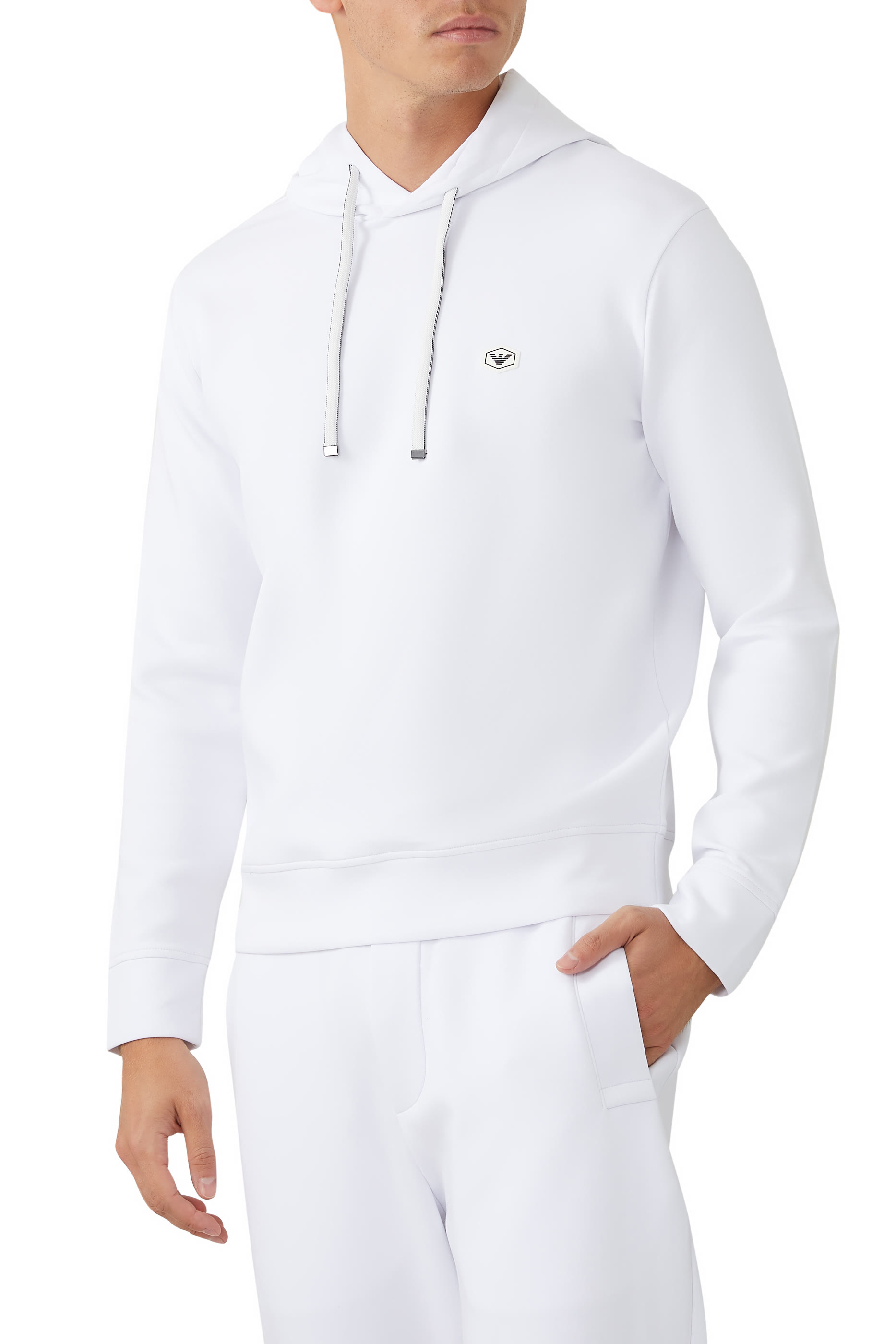 Micro Logo Patch Hooded Sweatshirt