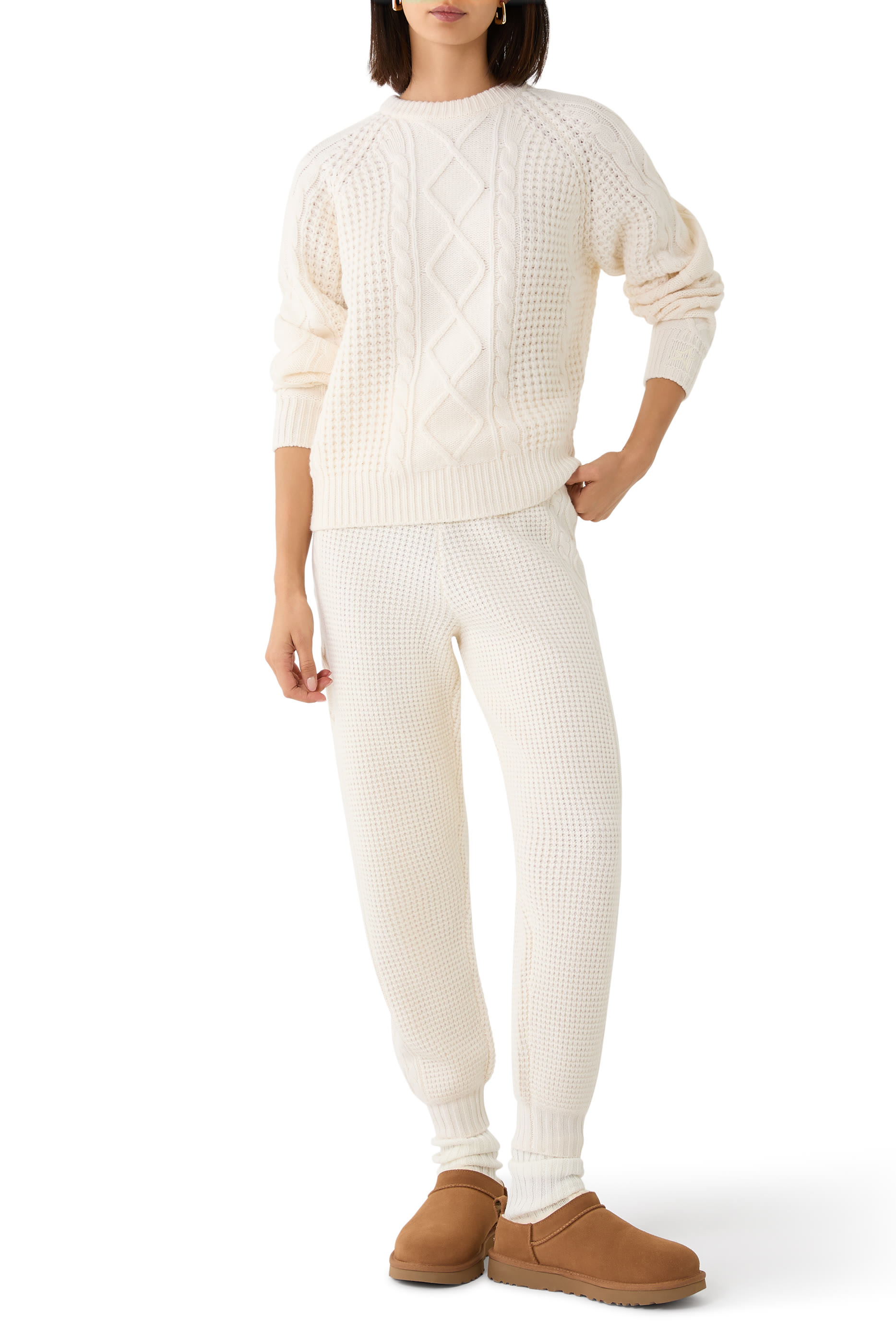 Crystal Cable-Knit Sweater