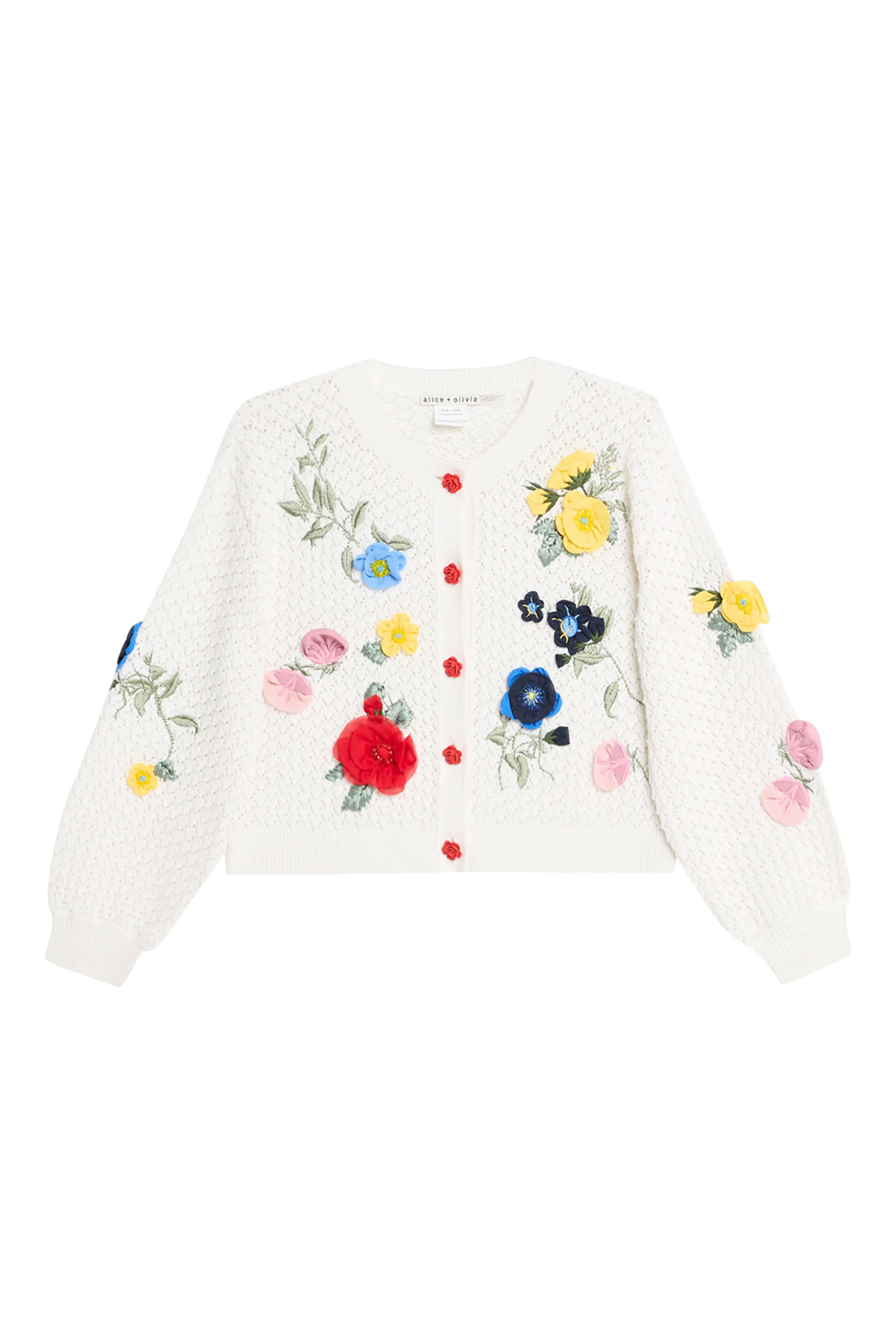 Brigid Embroidered Cropped Cardigan