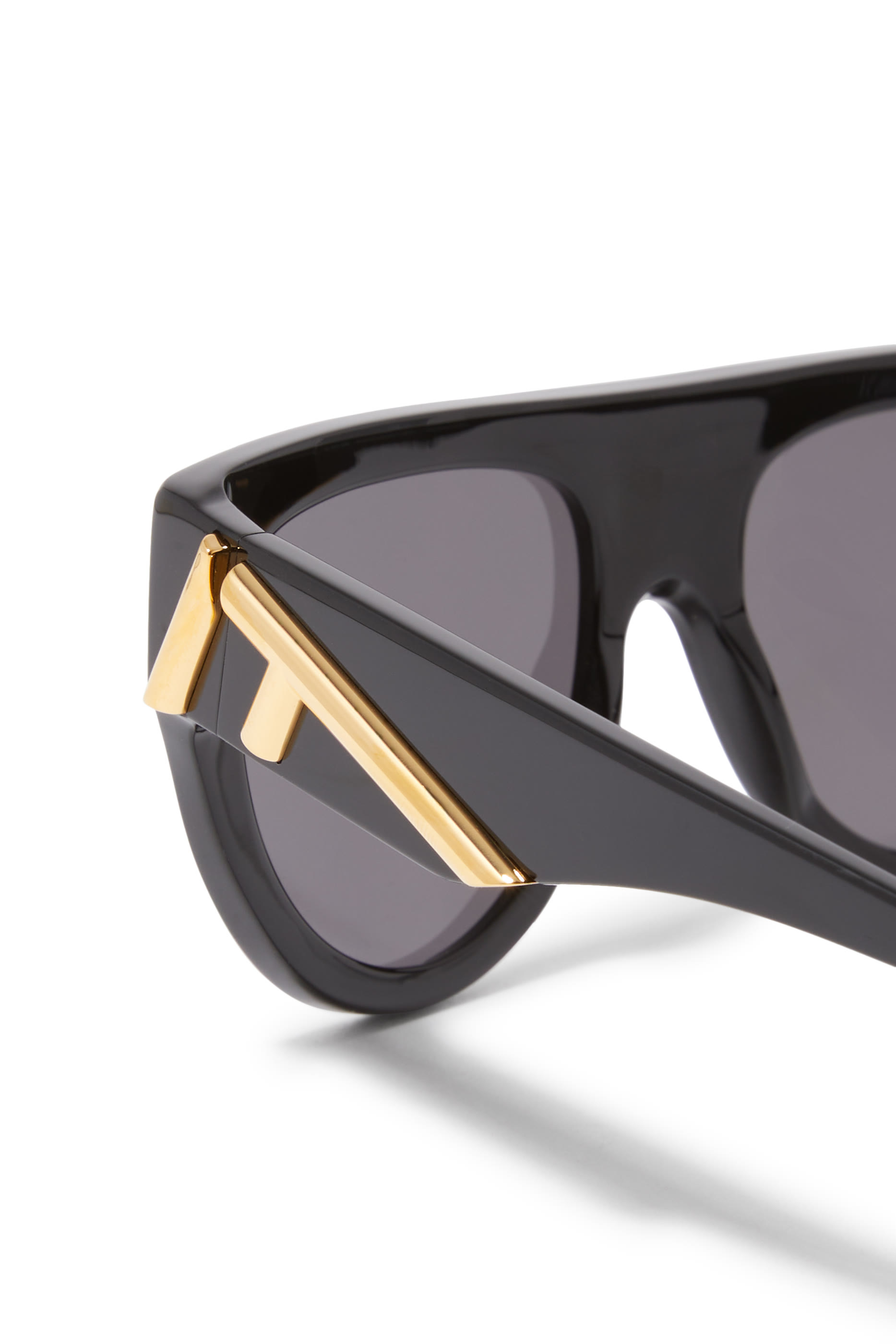 Fendi First Acetate Black Geometric Sunglasses