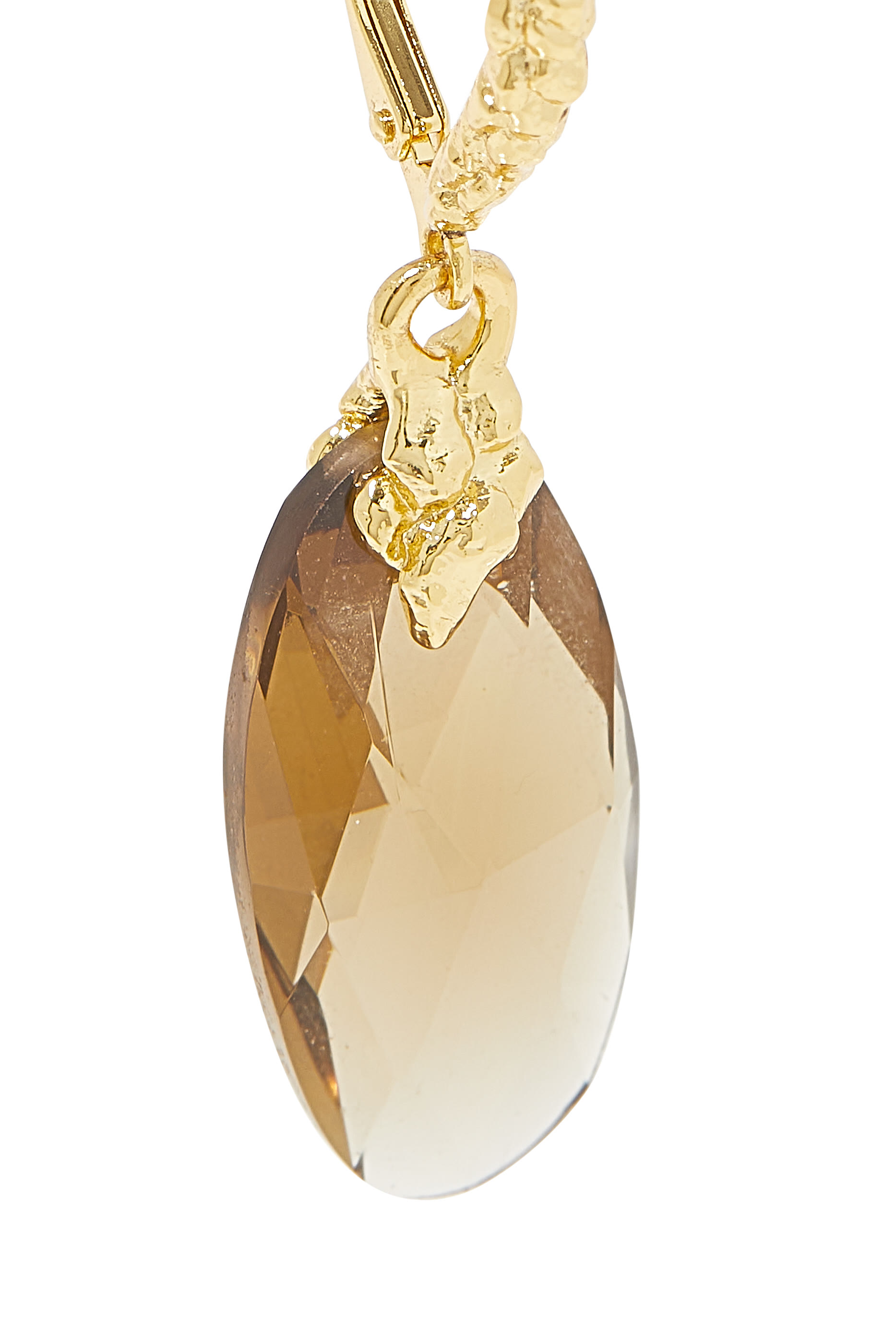 Smoky Quartz Drop Leverback Earrings