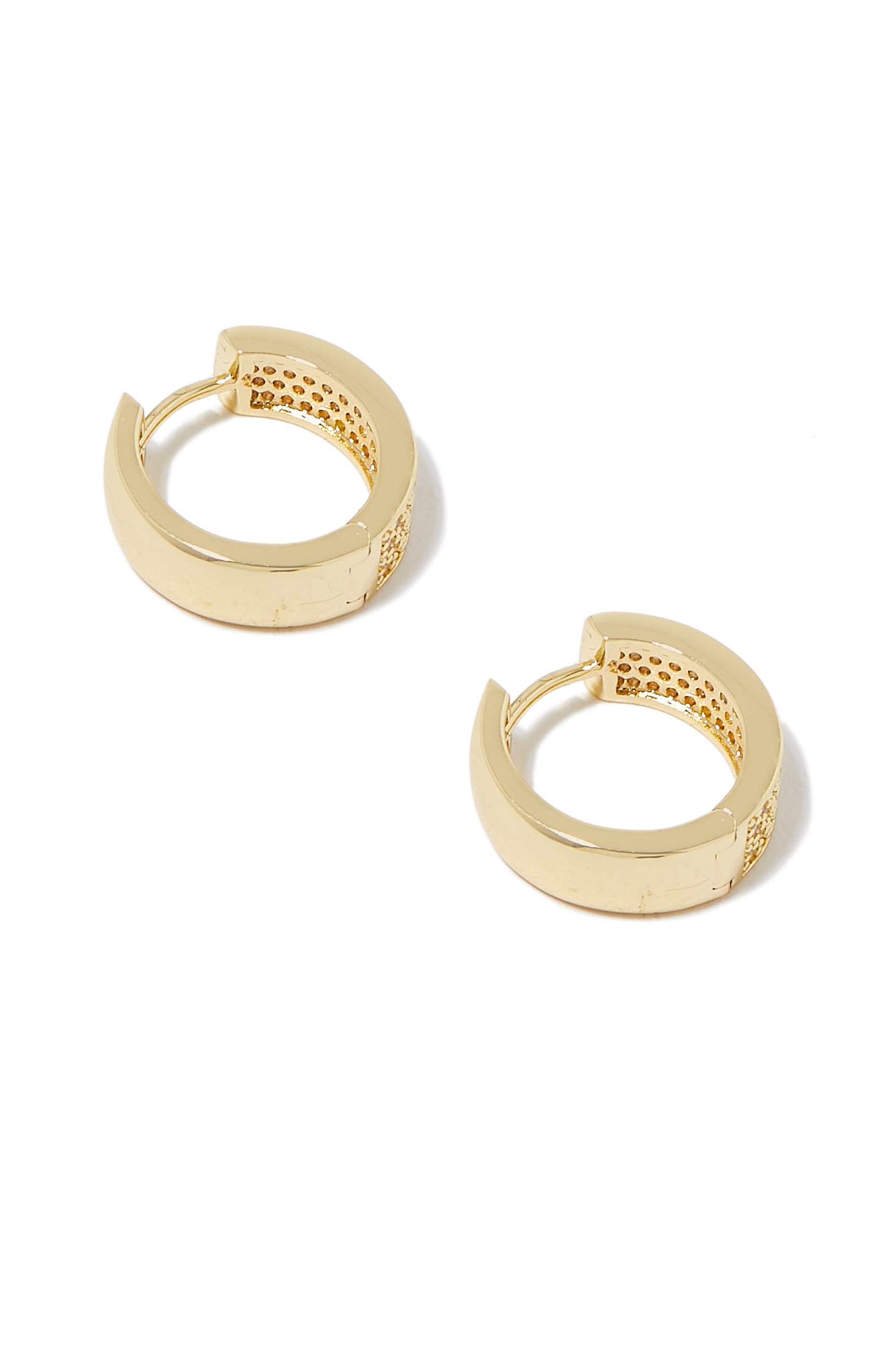 Micro Pave CZ Hoop Earrings