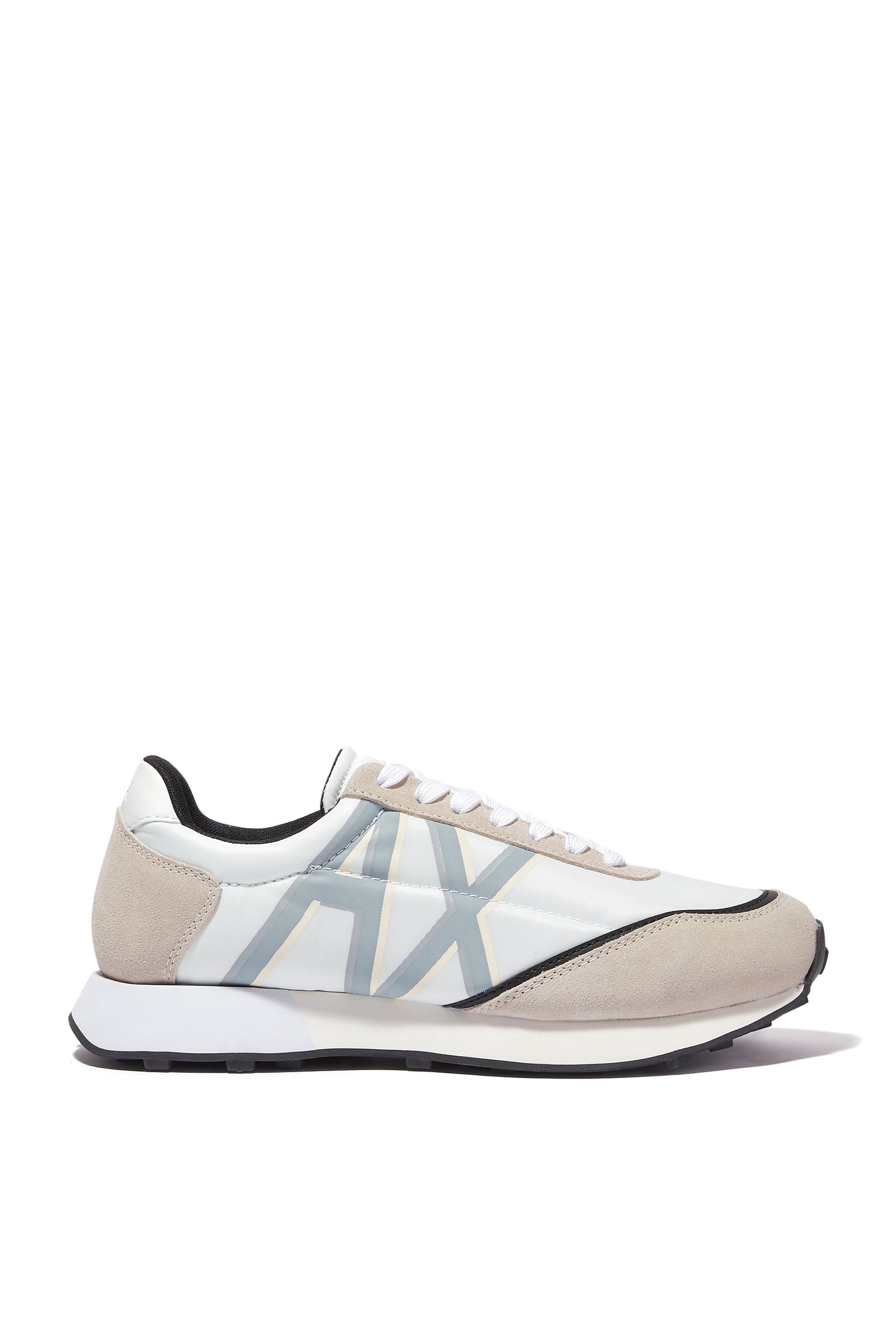 AX Logo Faux Leather Sneakers