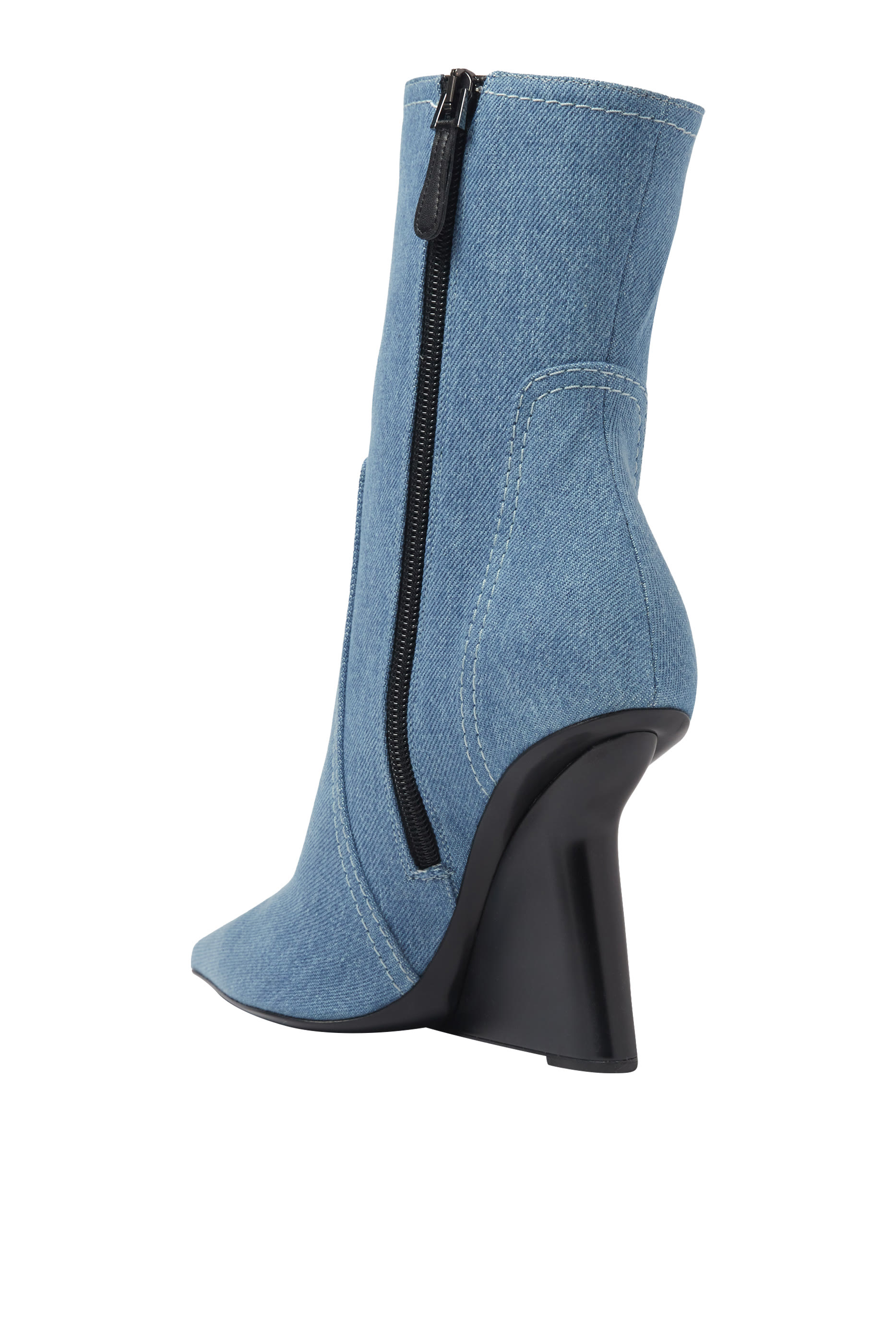 Platform Heel 40 Denim Boots