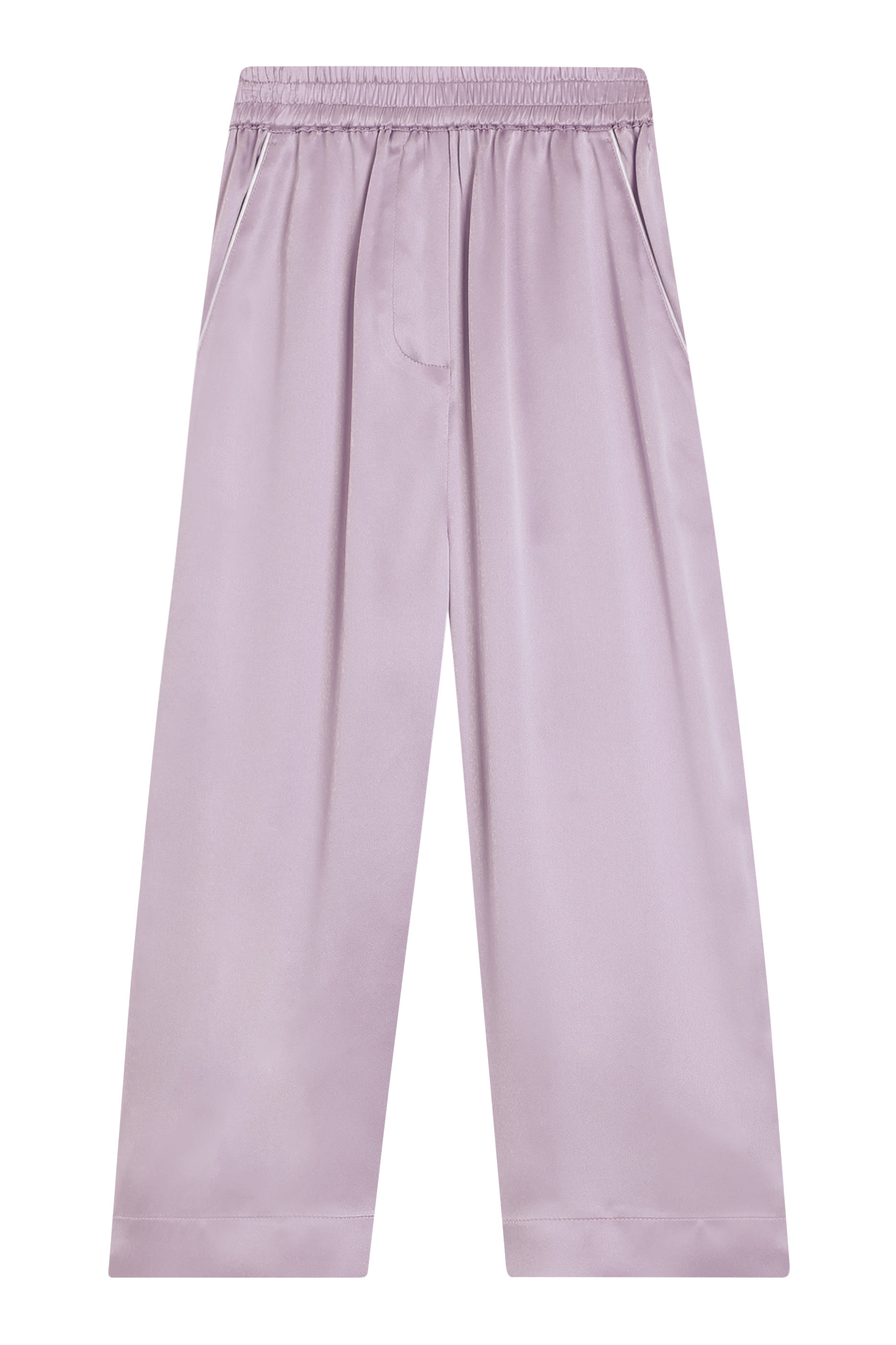 Kids Logo Embroidery Silk Satin Vanity Pants