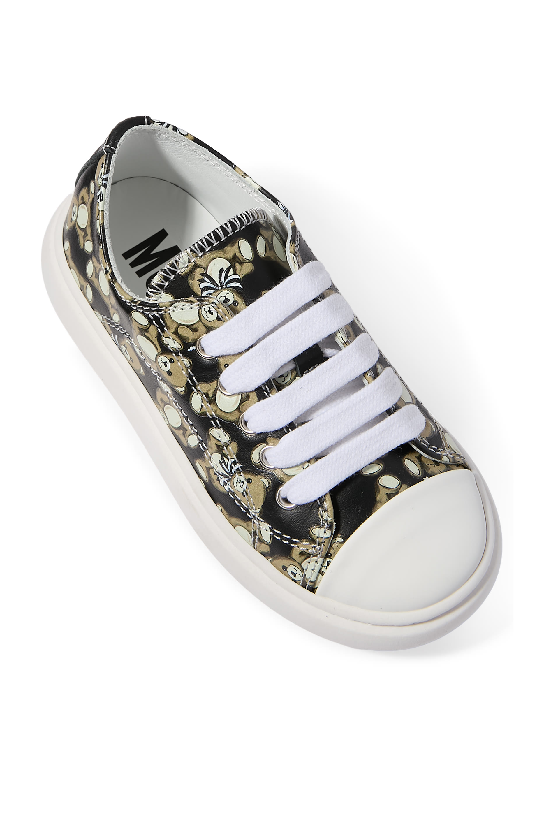 Kids  All-Over Teddy Leather Low-Top Sneakers 