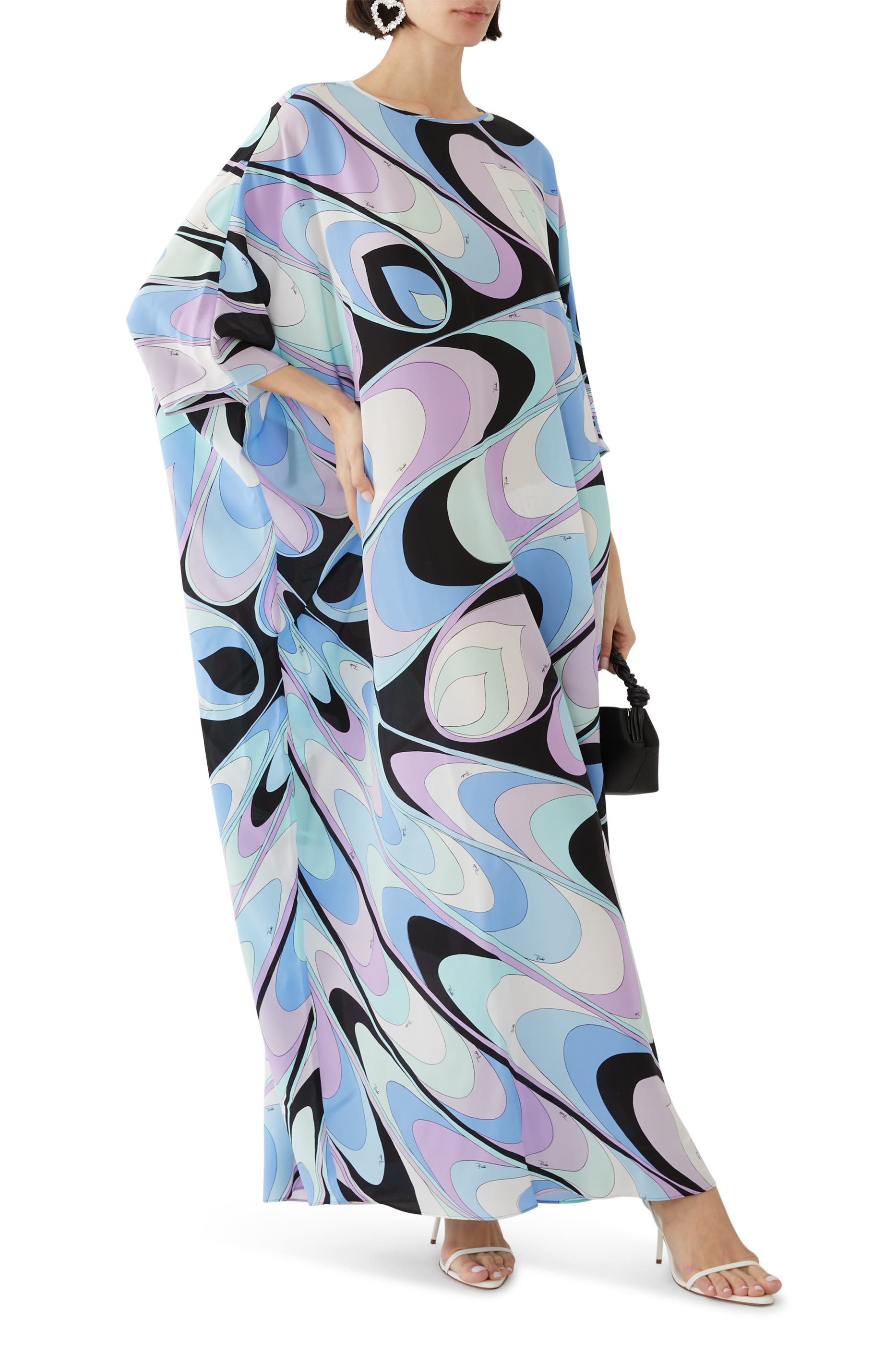 Onde-Print Silk Kaftan