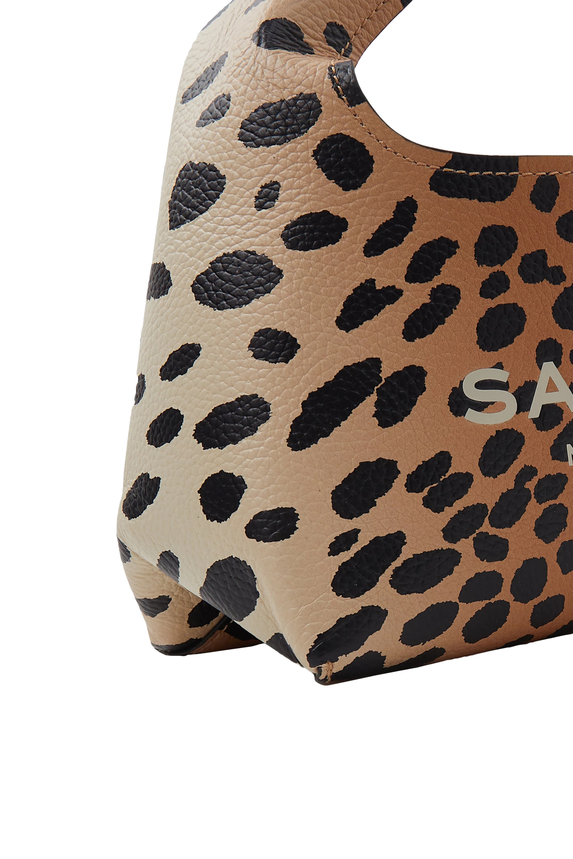 The Cheetah Leather Mini Sack Bag