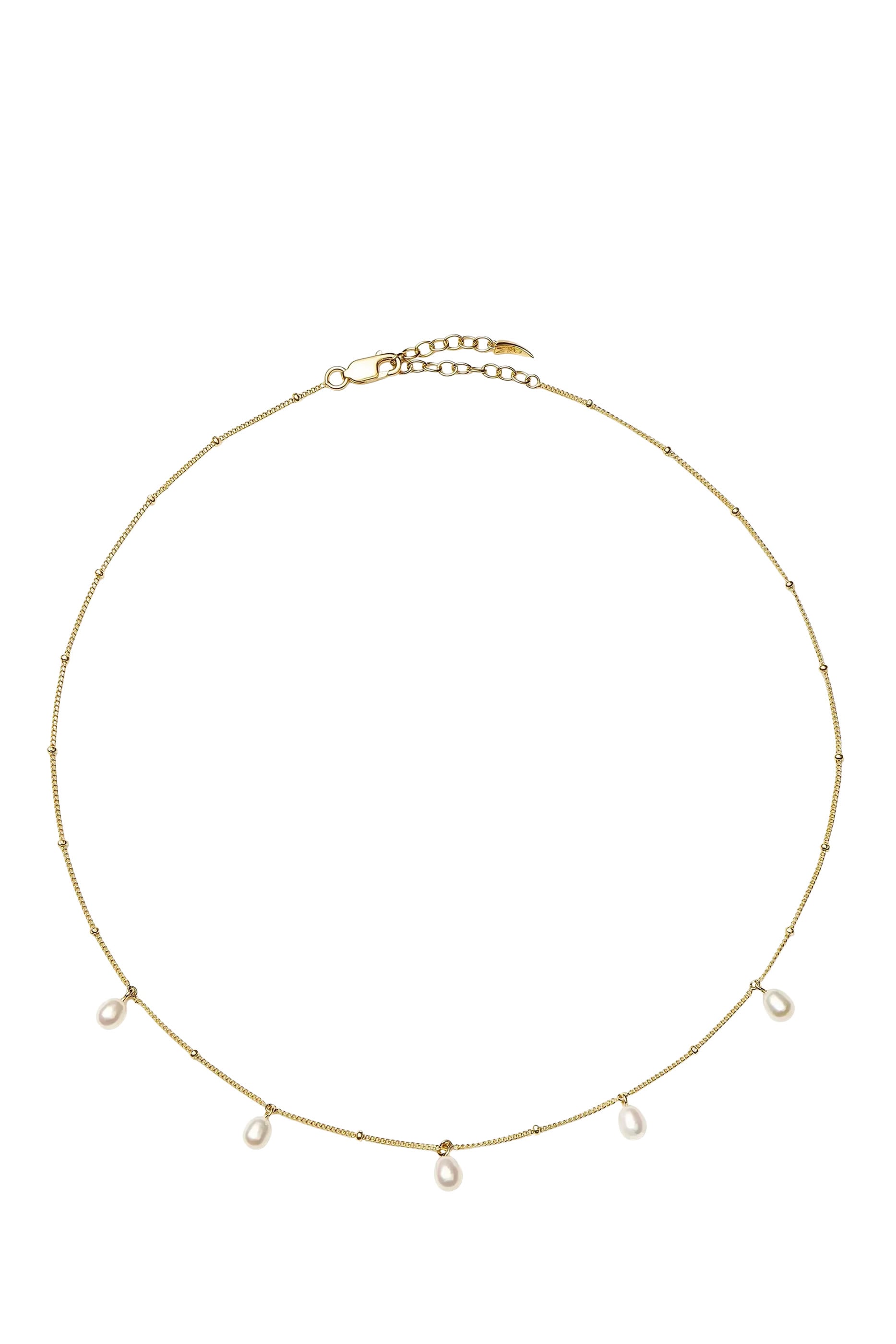  Pearl Baya Baroque Chain Choker, 18ct Recycled Gold Vermeil on Recycled Sterling Silver & Baroque Pearls