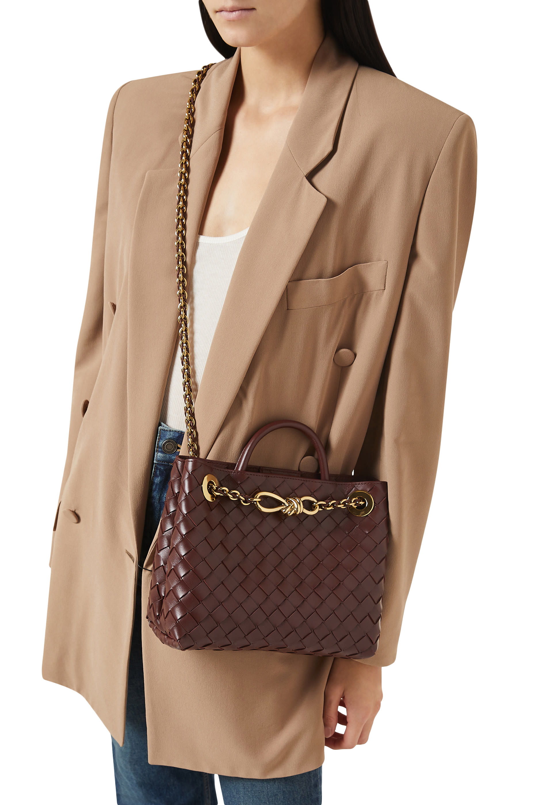 Small Andiamo Chain Top-Handle Bag