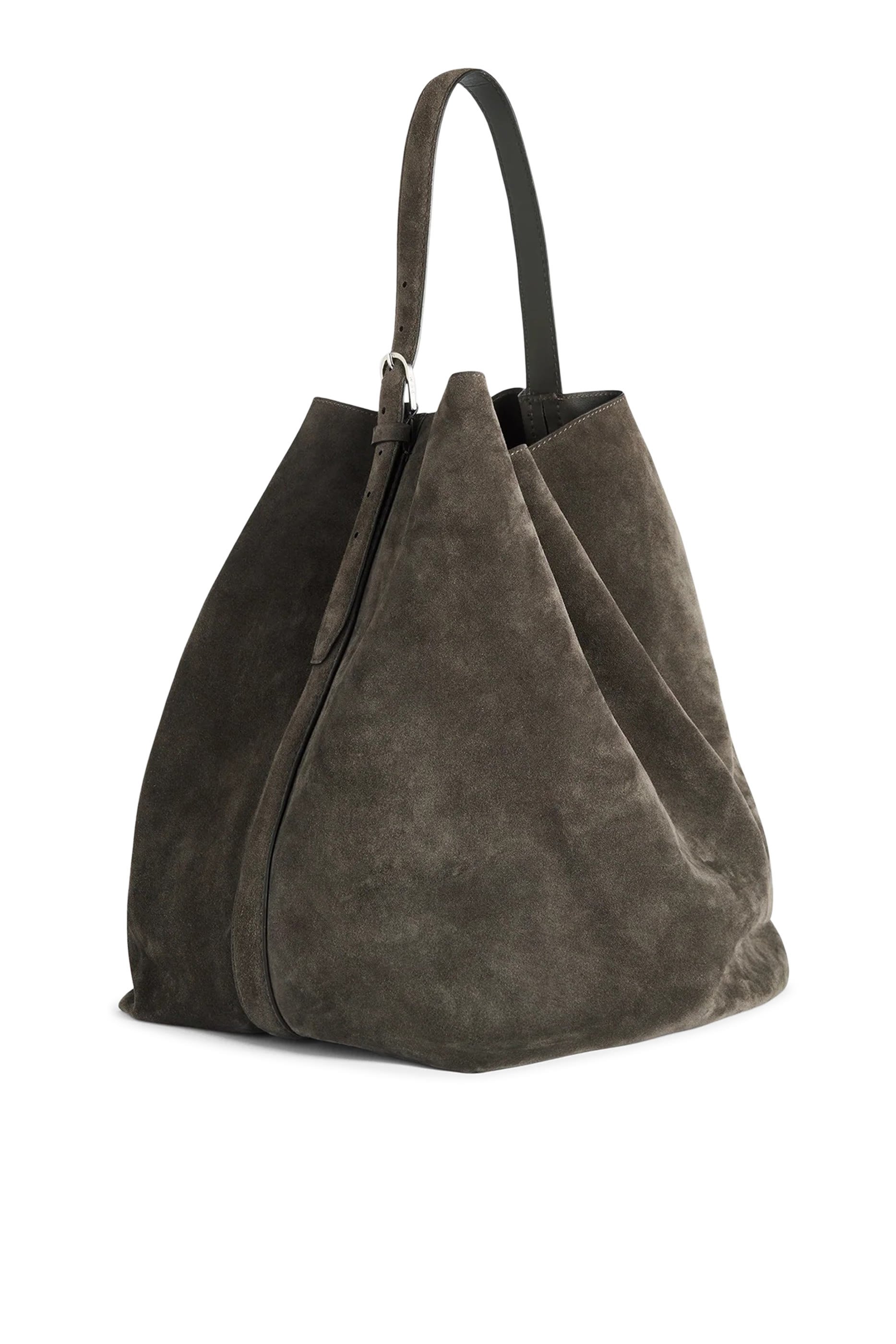 Belted Suede Tote Bag