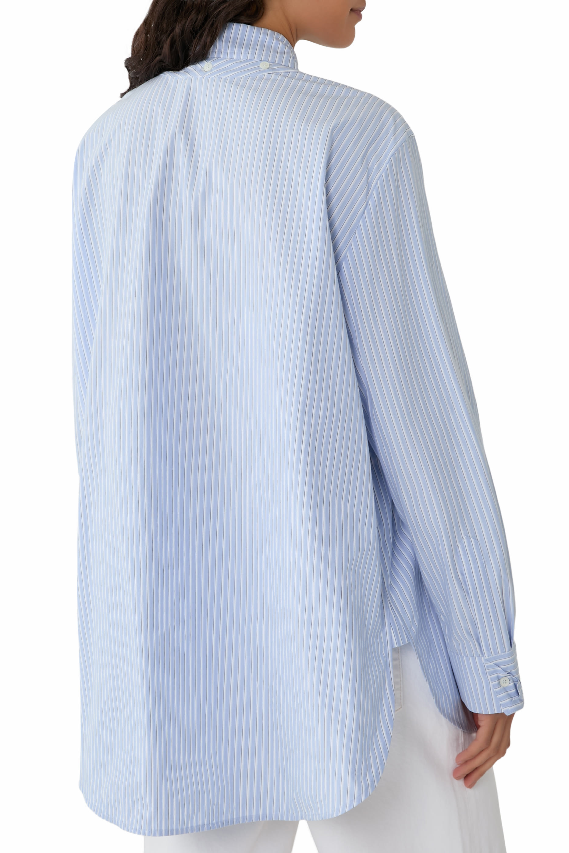 Nananda Stripe Shirting Oversized Shirt 