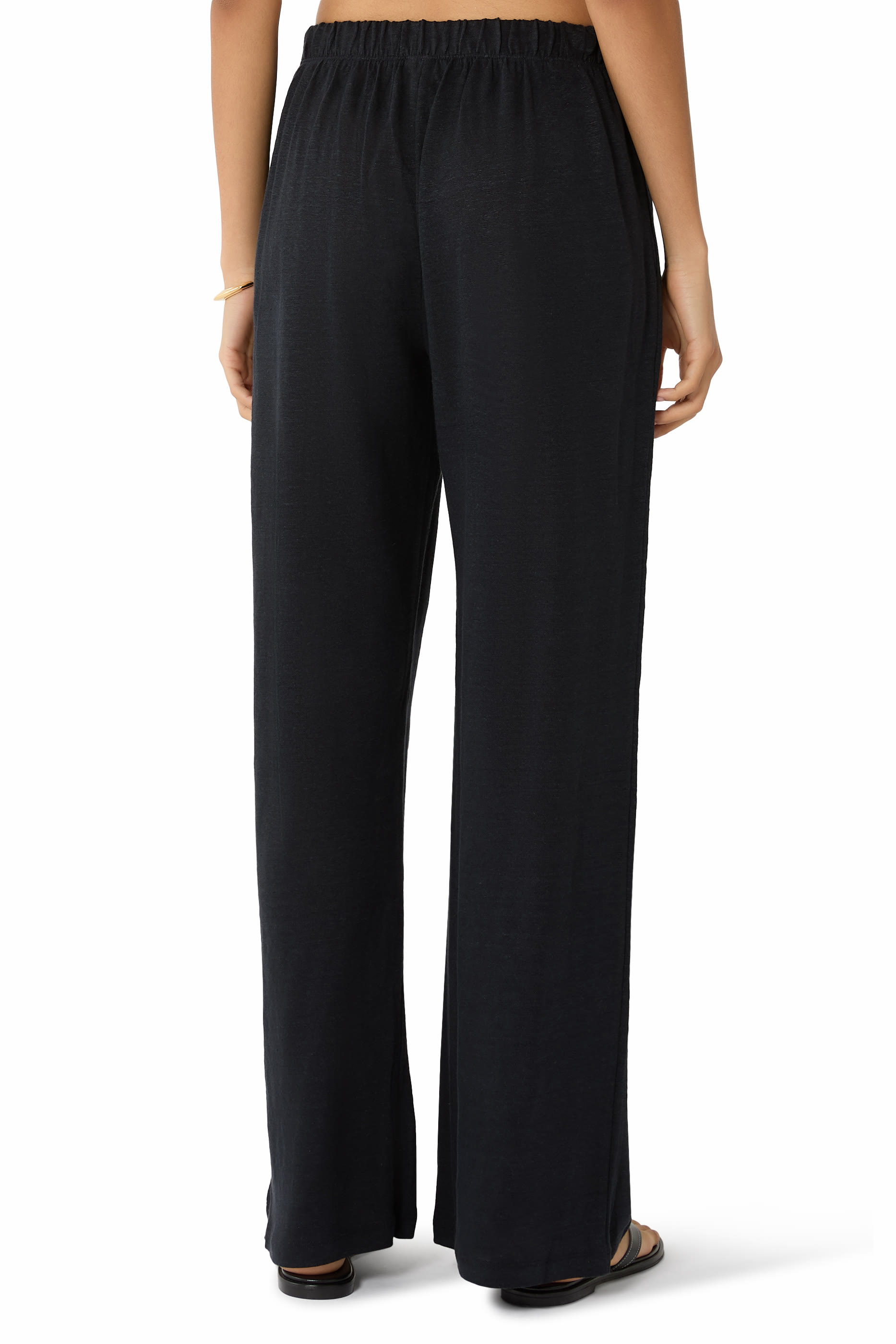 Organic Linen Knit High-Waisted Pants