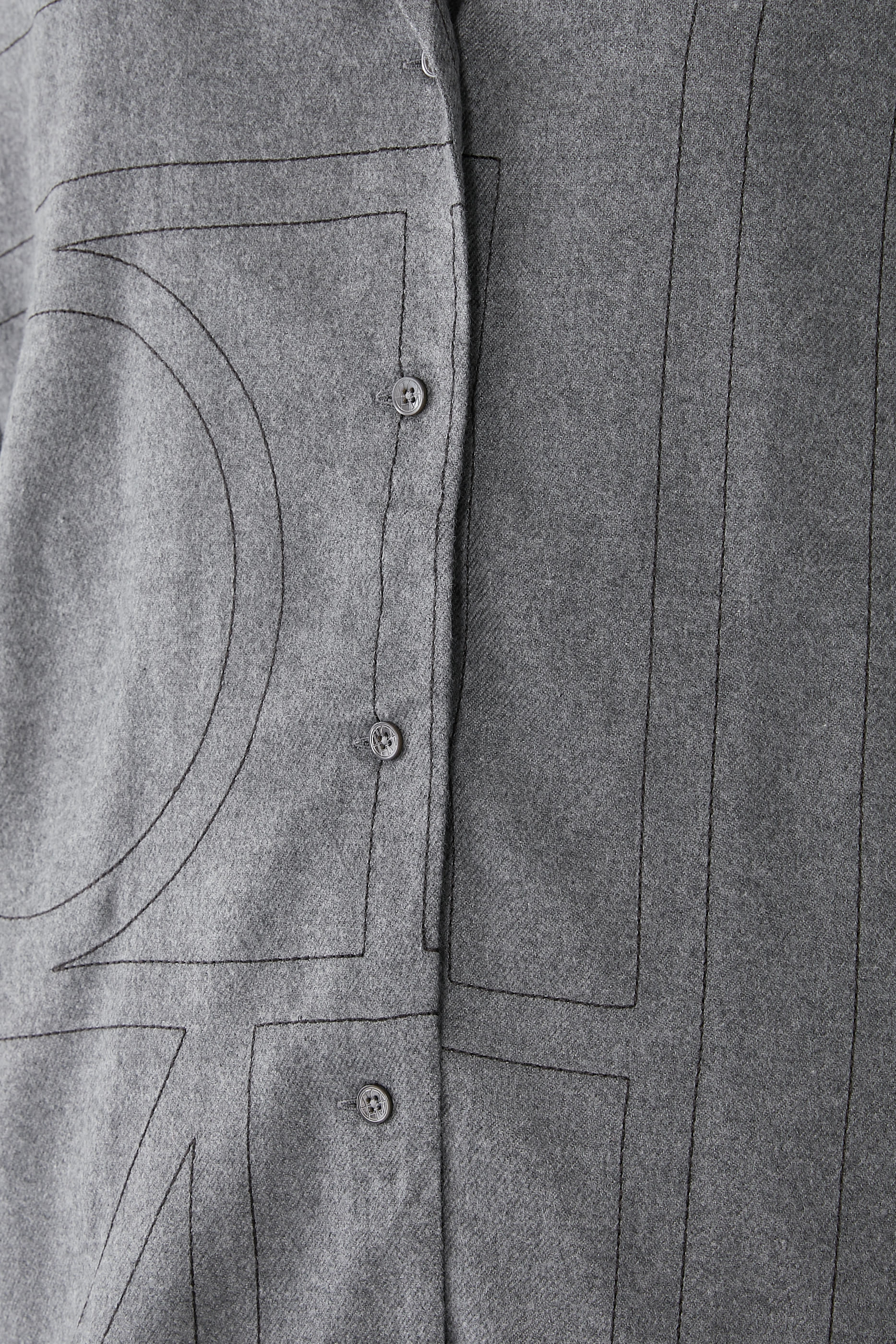 Monogram Flannel PJ Top