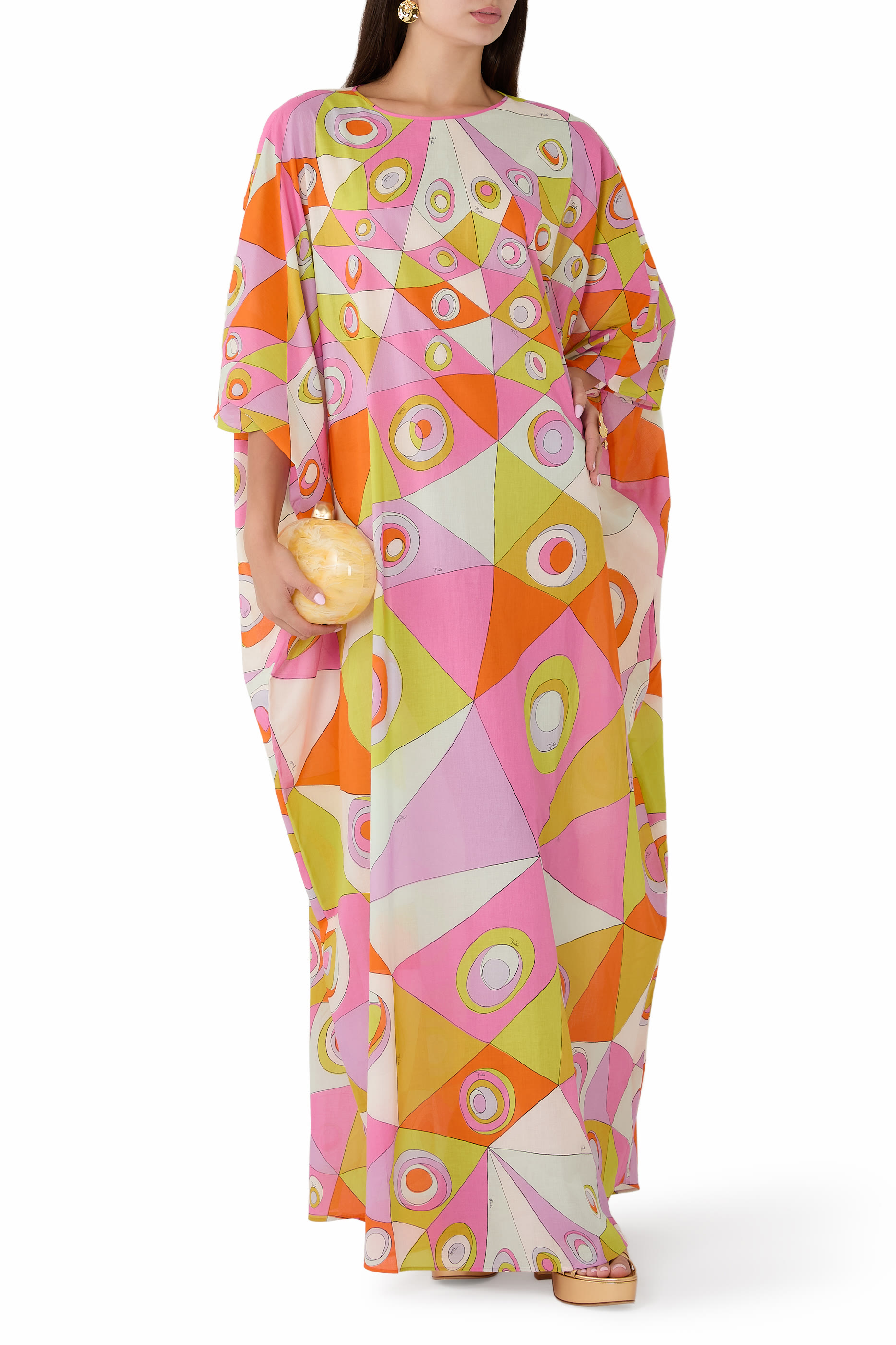 Occhi Print Cotton Kaftan
