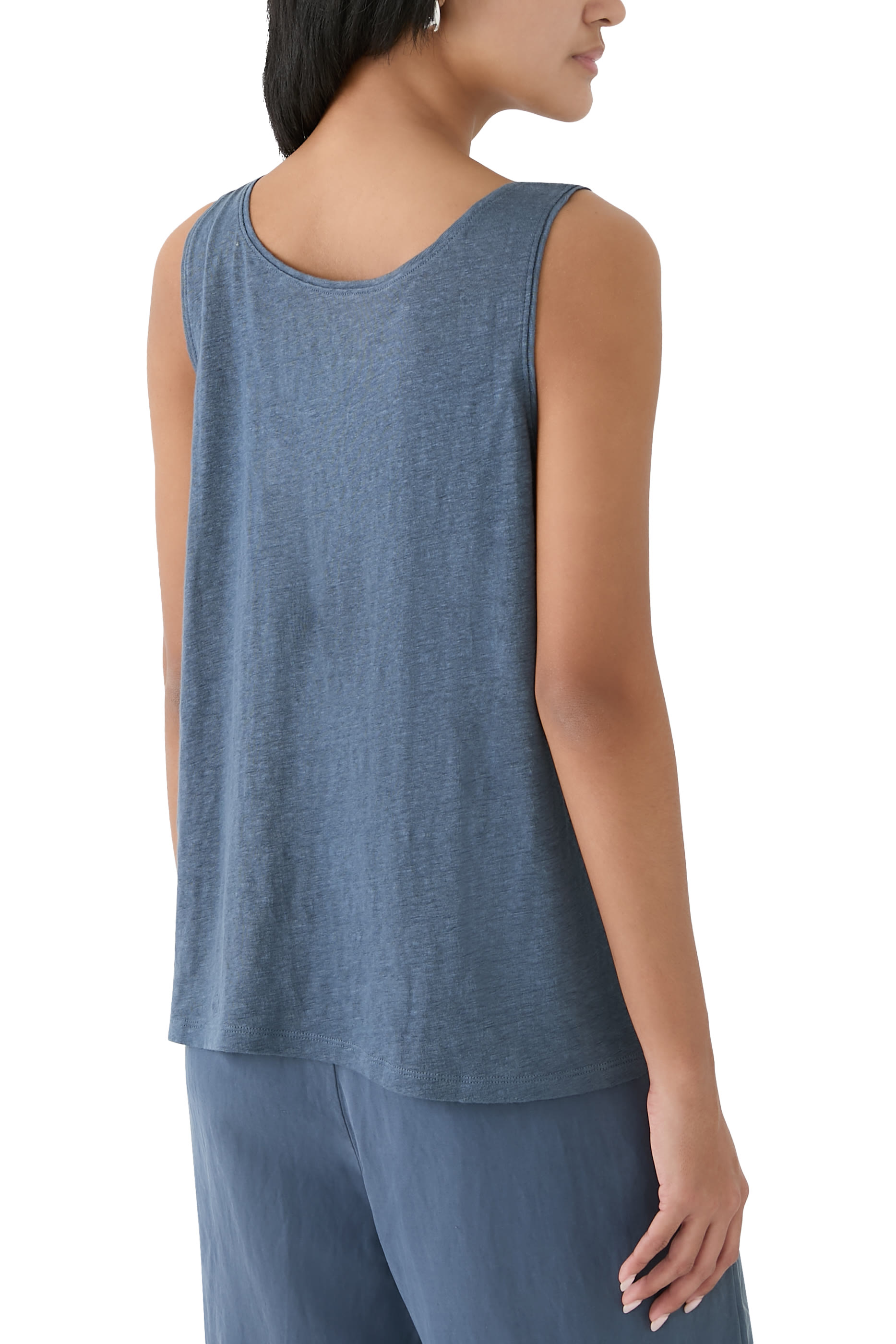 Organic Linen Jersey Scoop Neck Tank