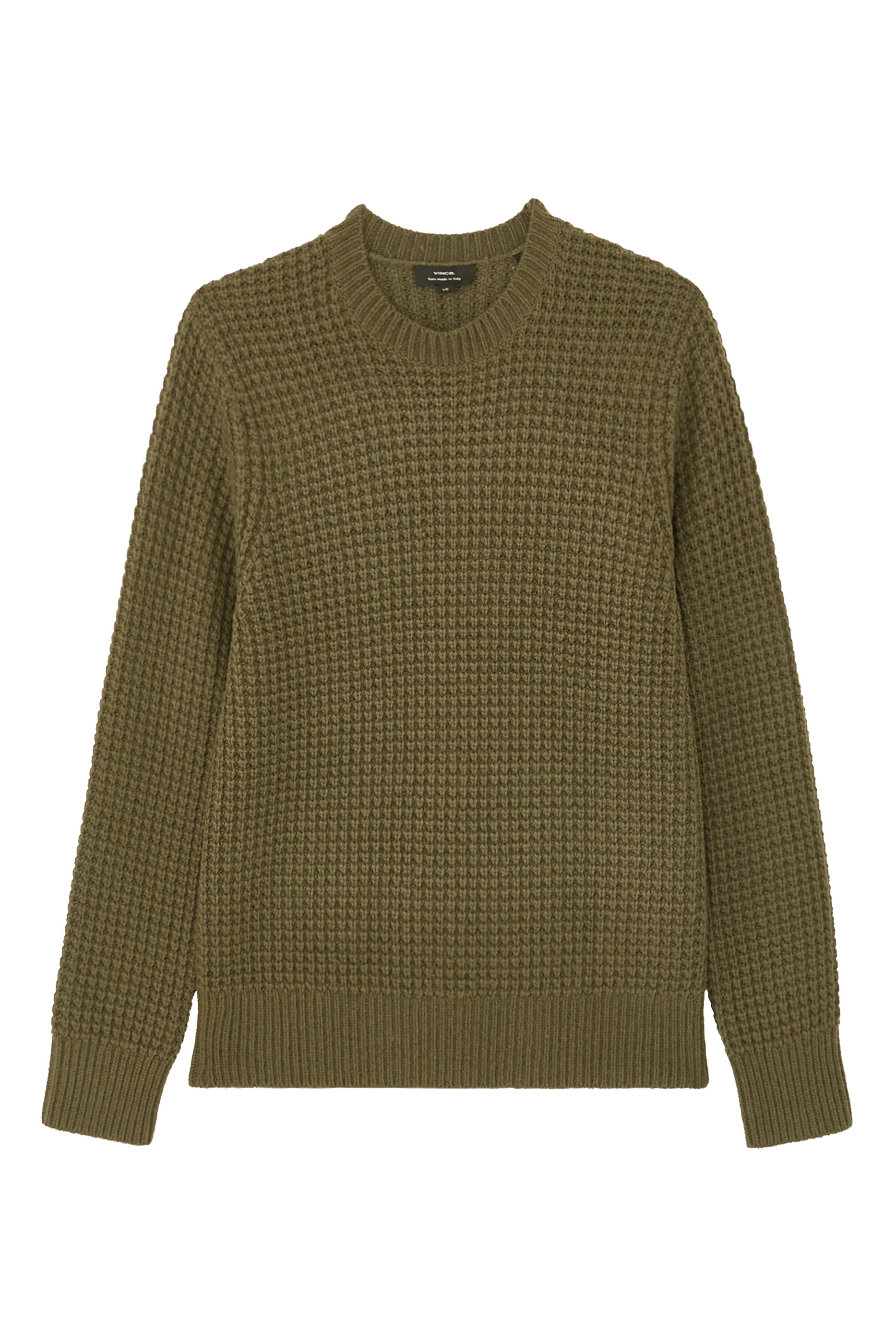 Macro-Waffle Crewneck Sweater