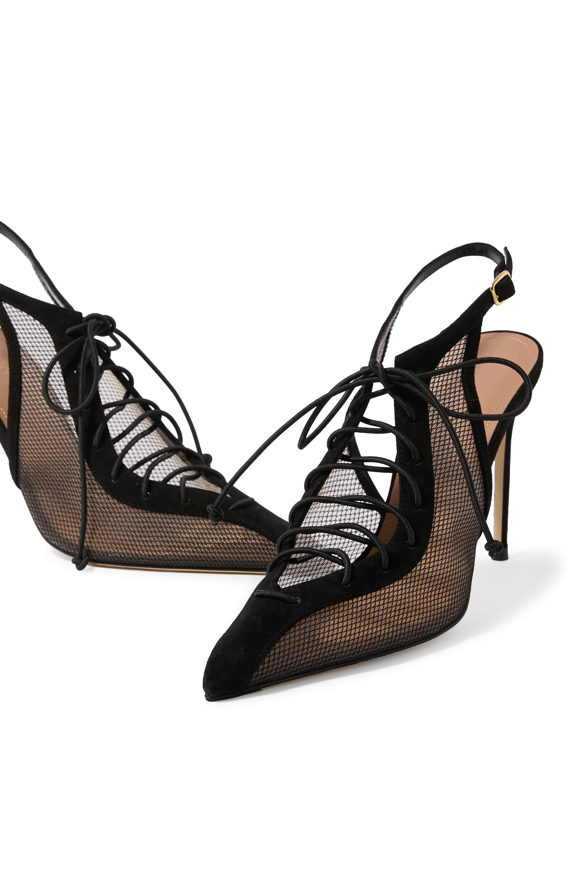 Alia 90 Pumps in Stocking Mesh