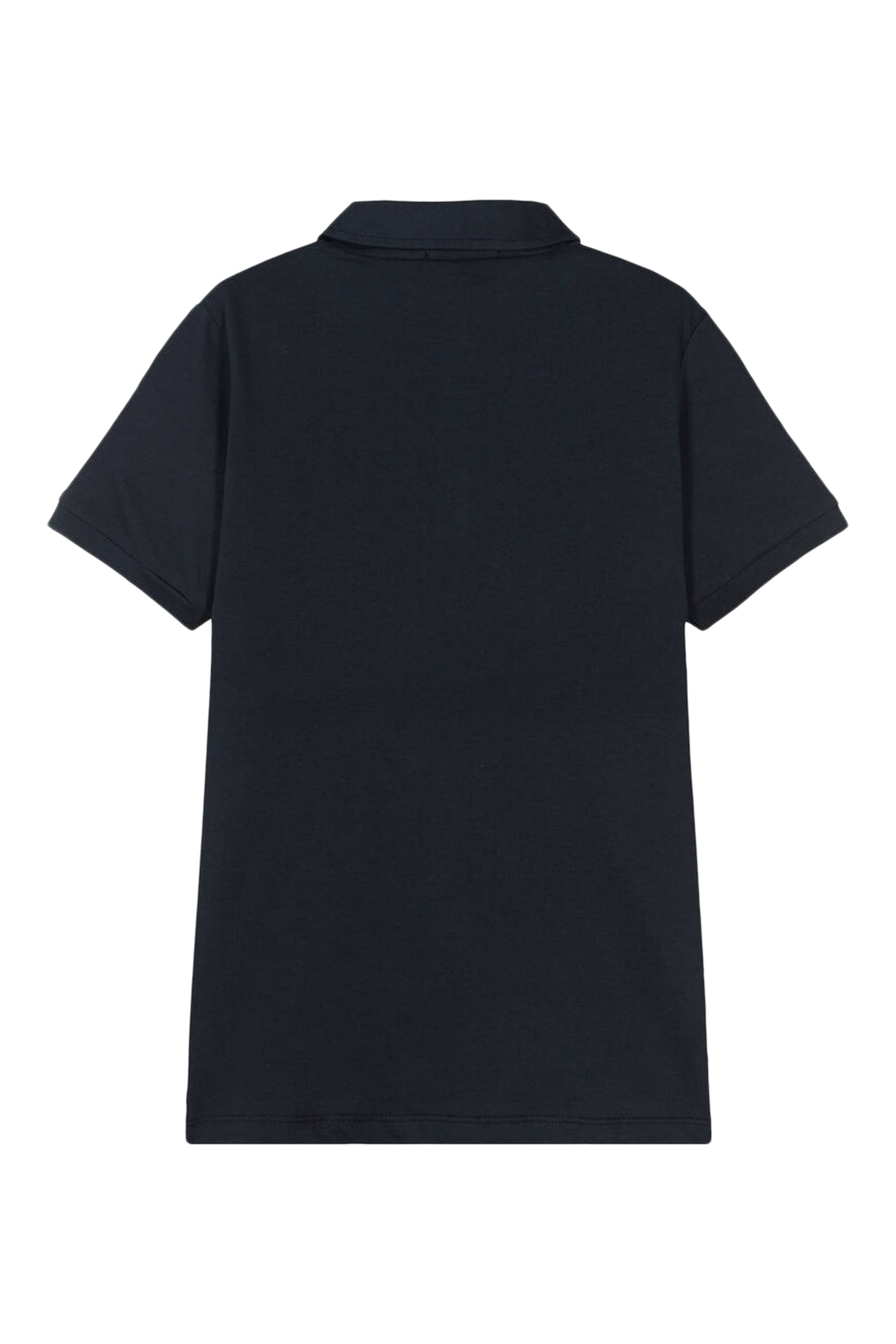 Kids Logo Print Cotton Polo Shirt