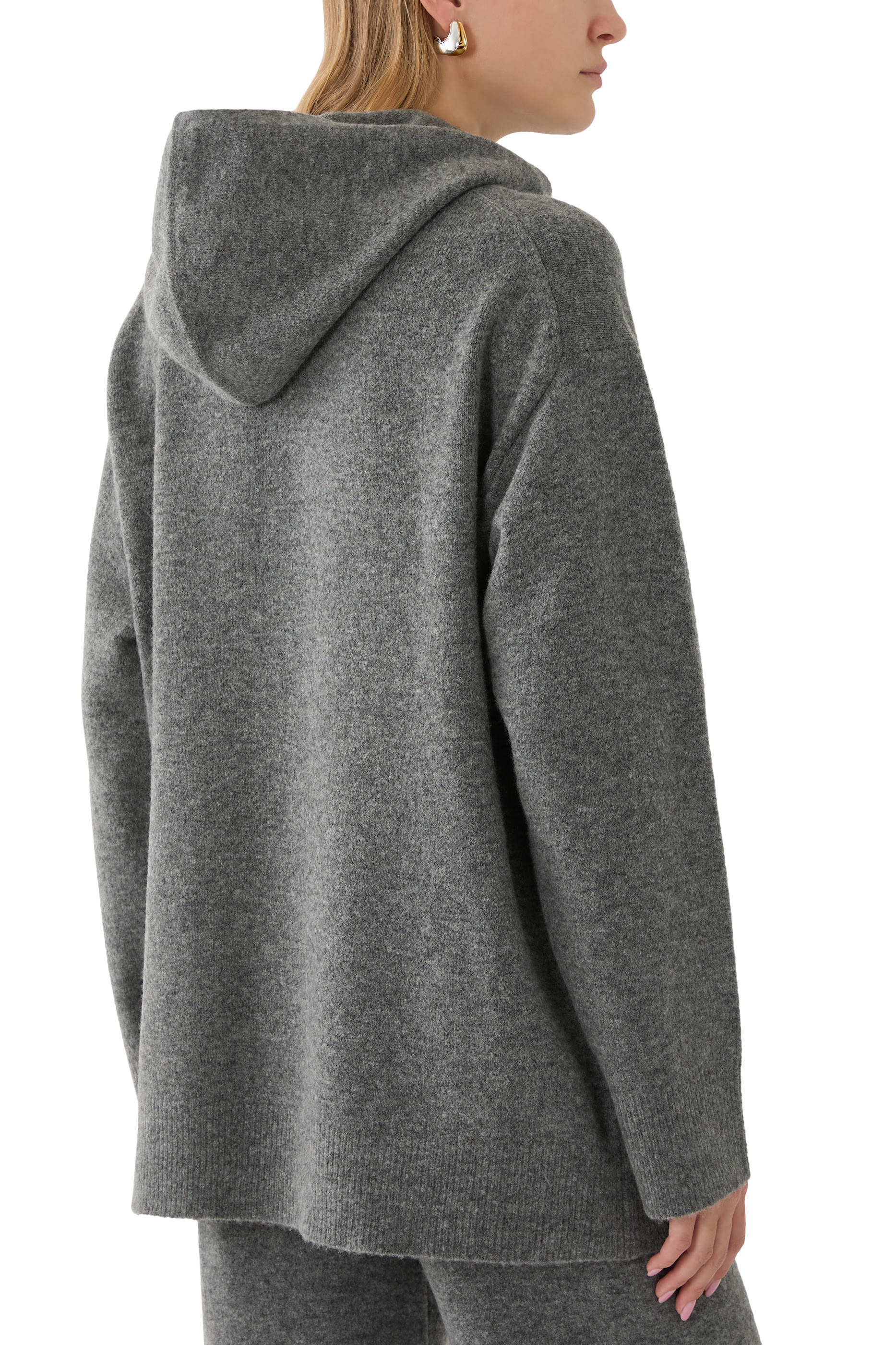 Wool and Cashmere-Blend Knit Hoodie