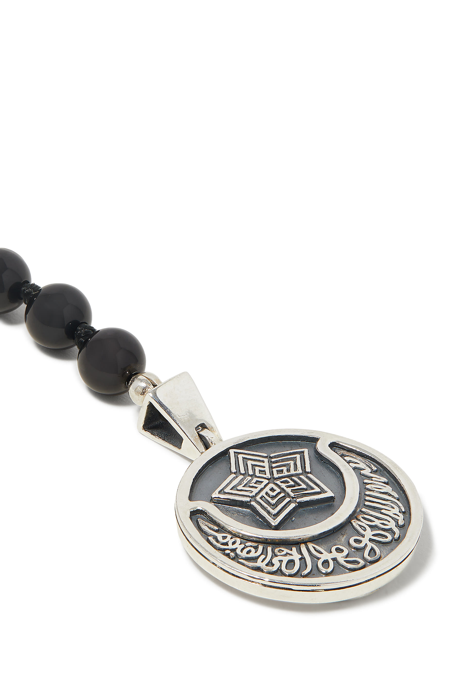 Eternal Necklace, Sterling Silver &  Black Onyx