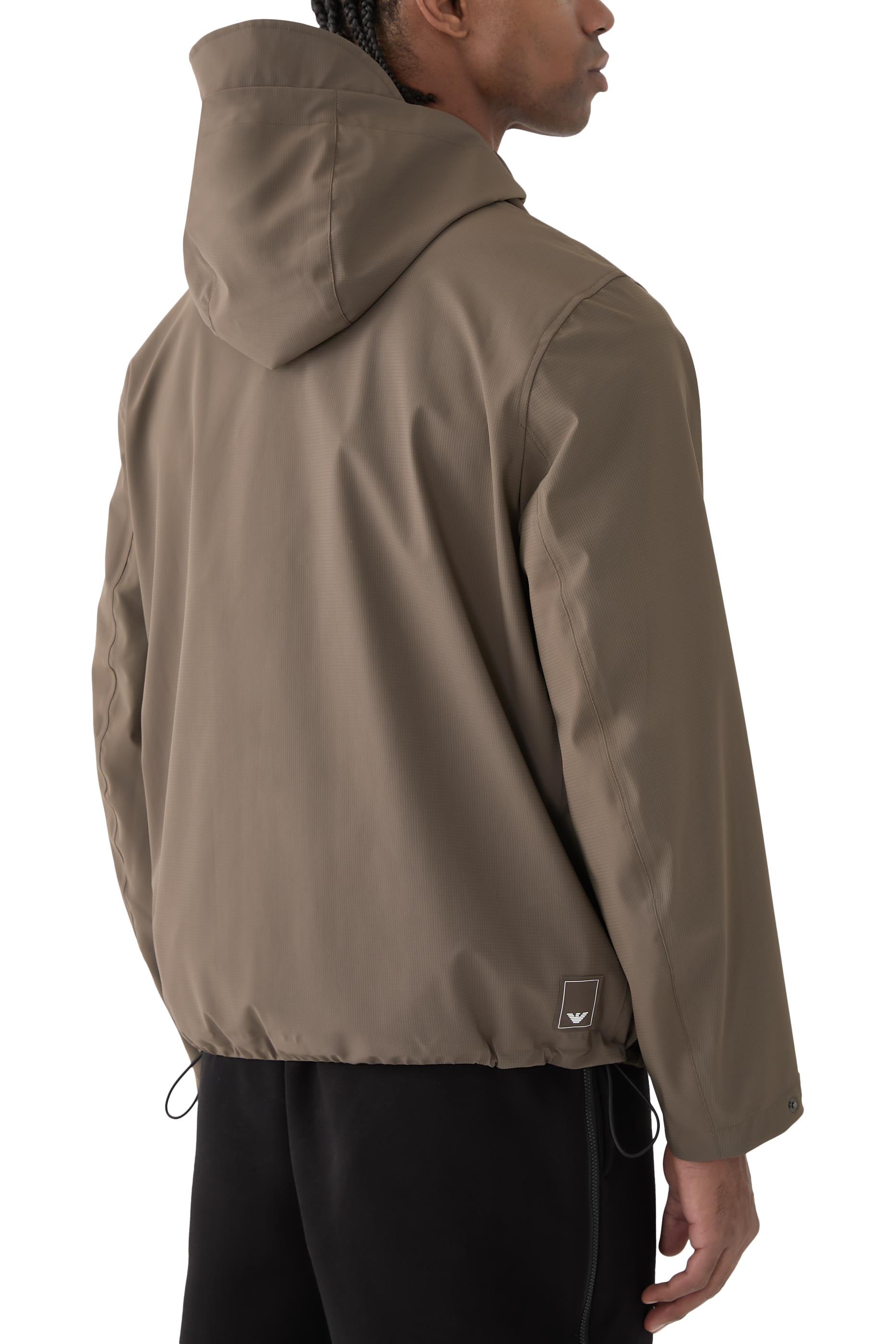 Travel Essentials Water-Repellent Nylon Hooded Blouson