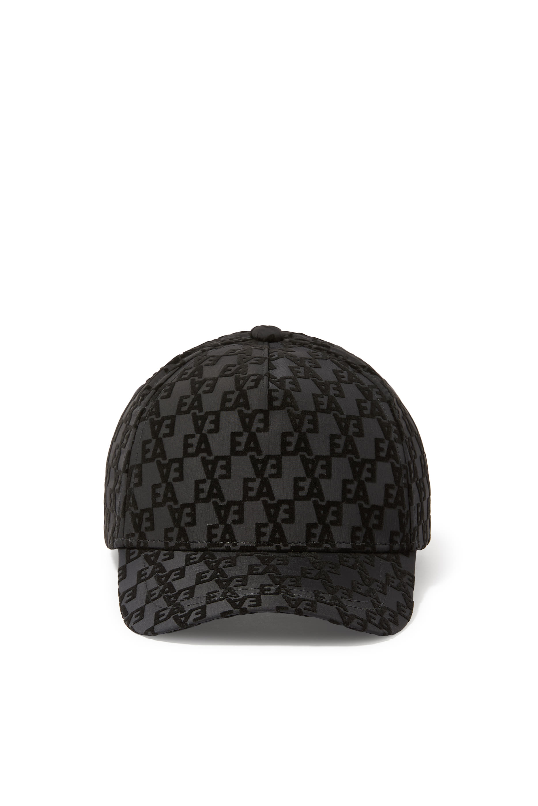 Kids Baseball Cap With All-Over Flocked Lettering