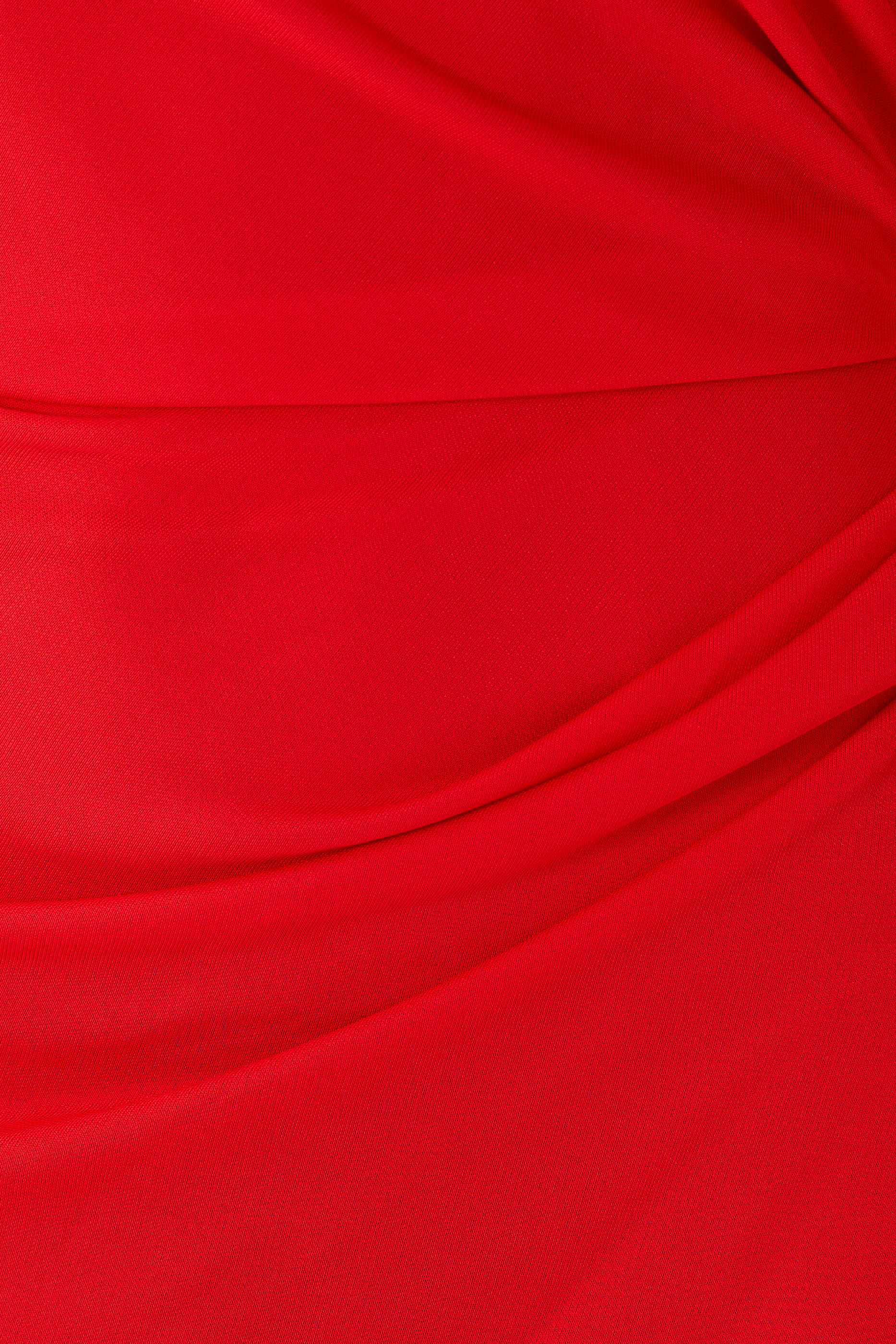  Long Sleeve Draped Jersey Gown 