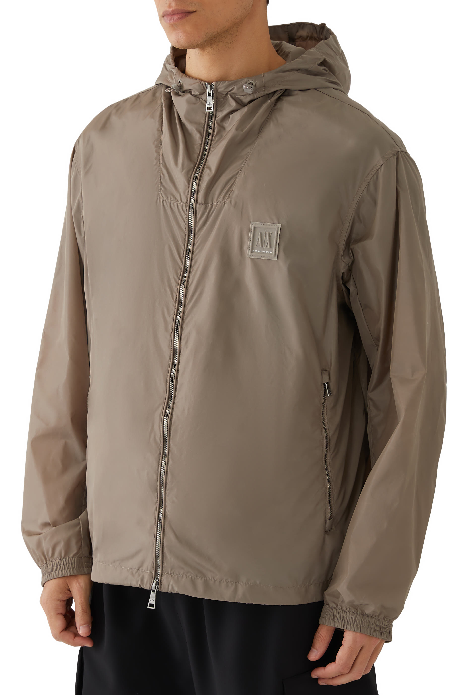 Logo Hooded Blouson Jacket