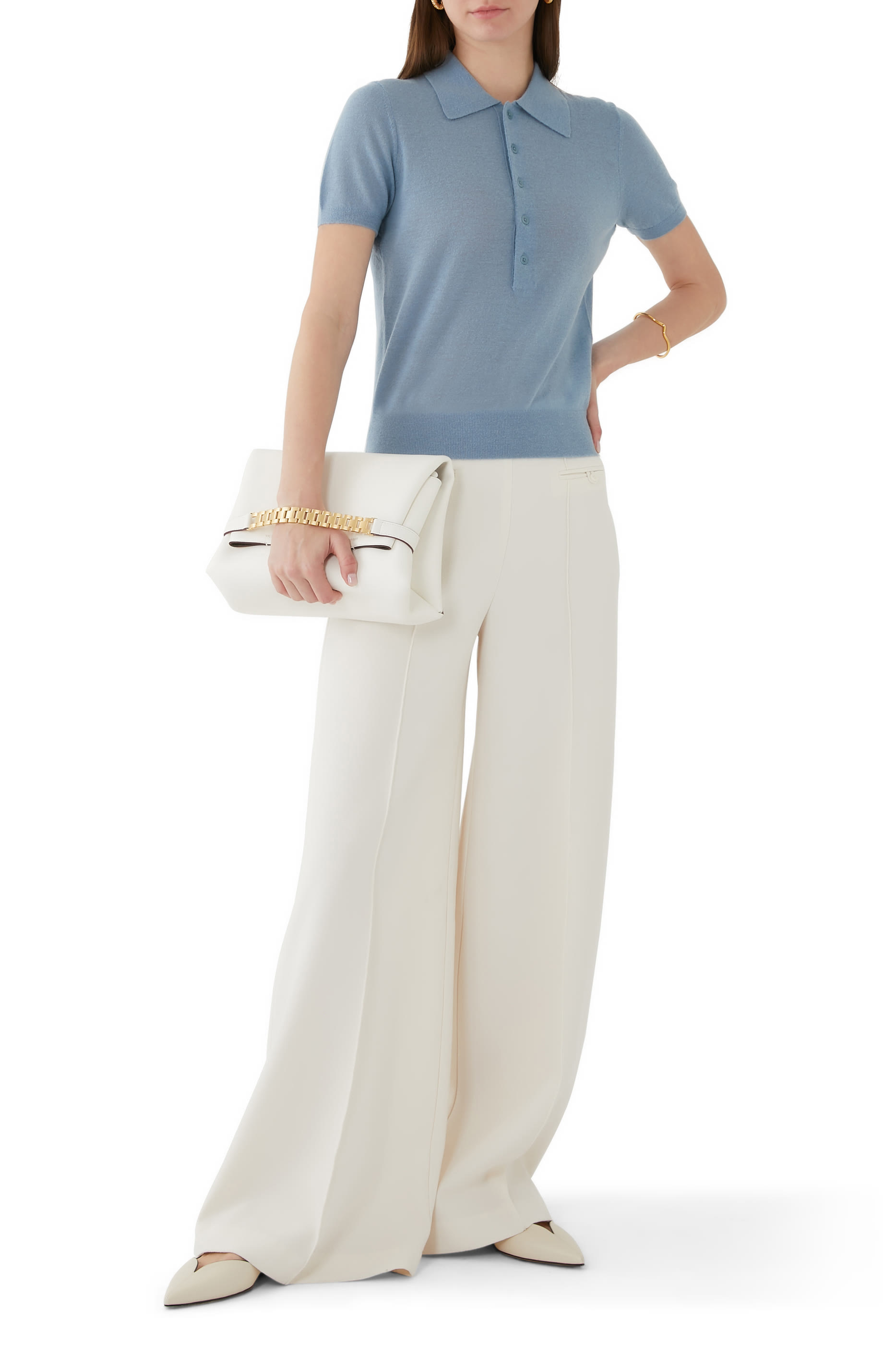 Wool Shrunken Polo Shirt