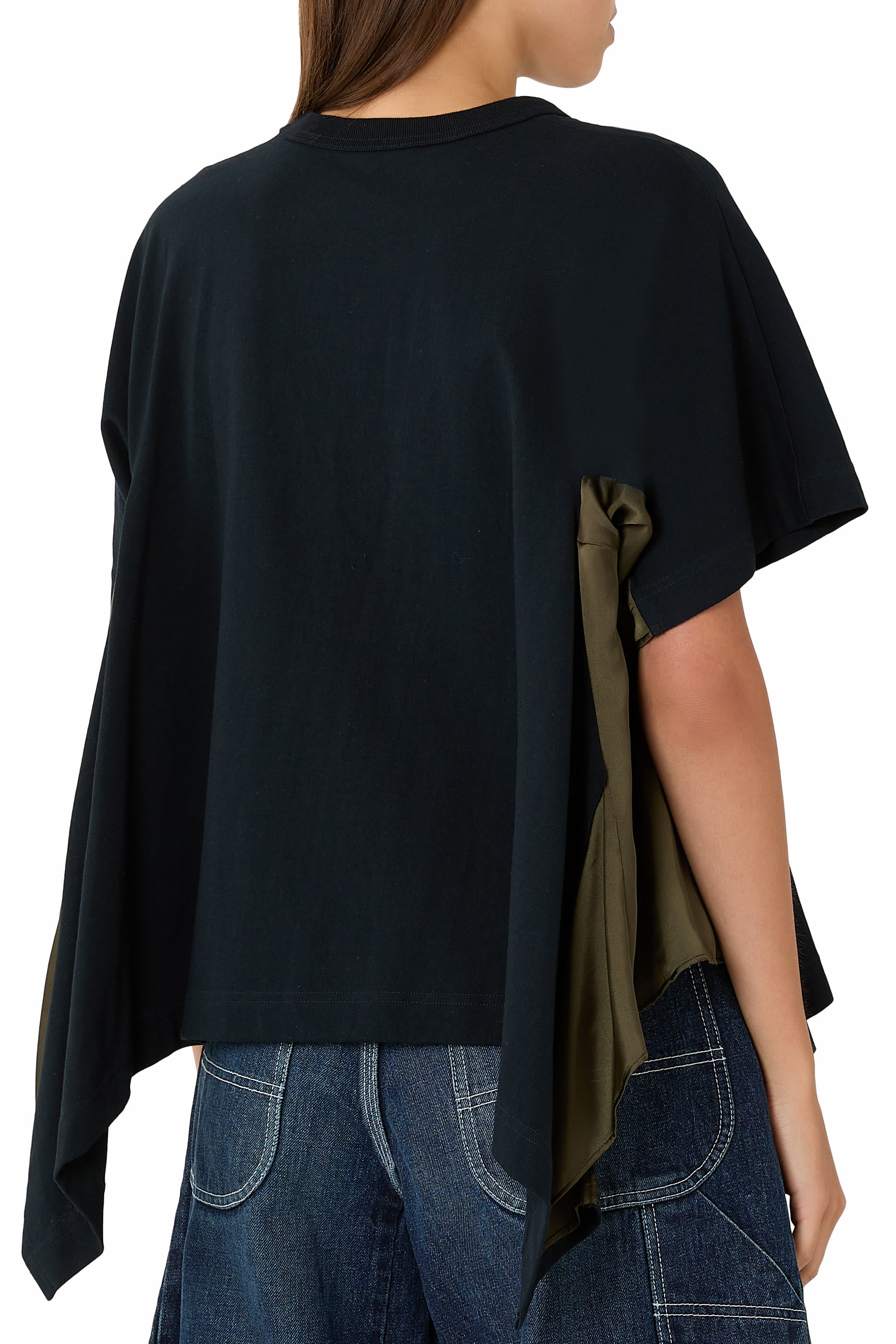 Satin x Cotton Jersey T-shirt