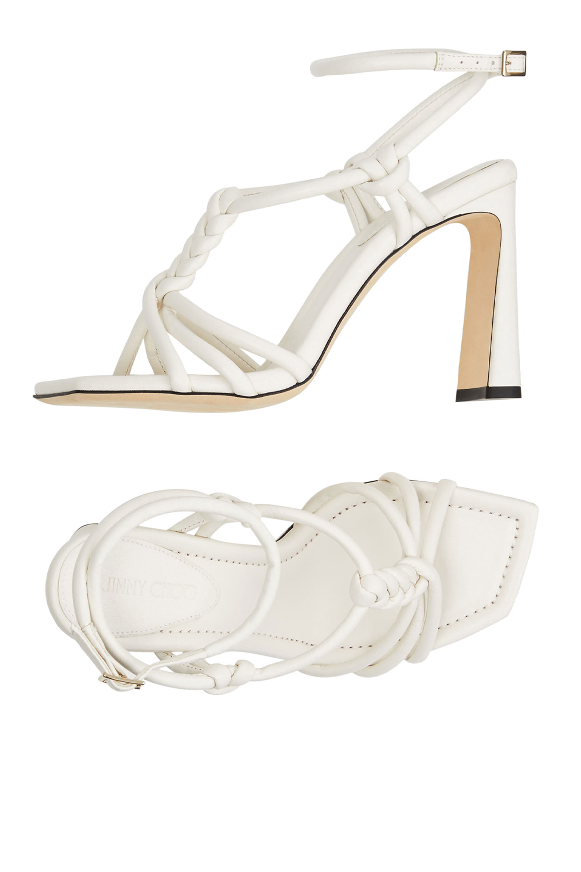 Calypso 95 Braided Leather Heeled Sandals