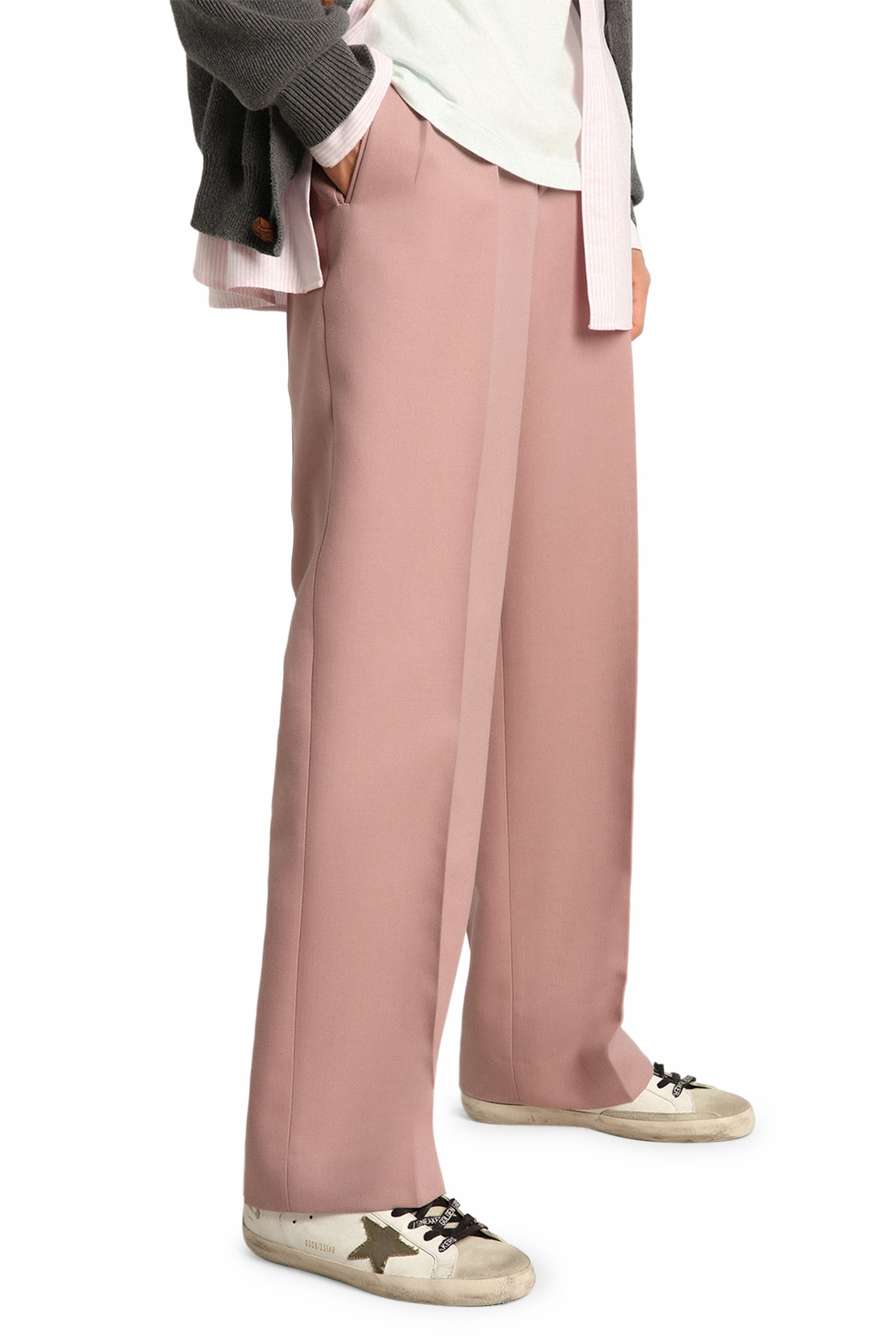 Men&rsquo;s Super-Star Sneakers with Canvas Star and Leather Heel Tab