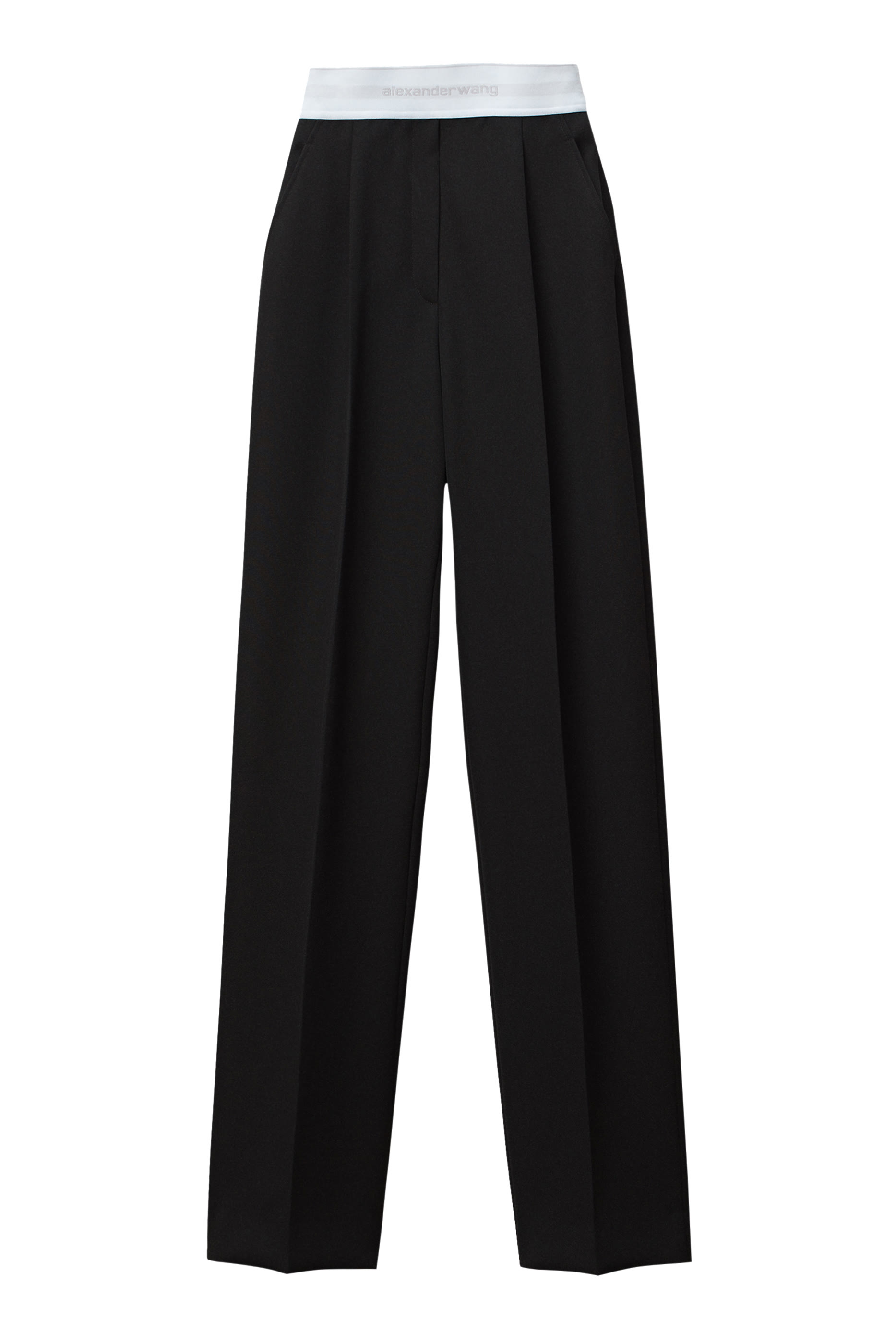 Straight Logo Waistband Trousers