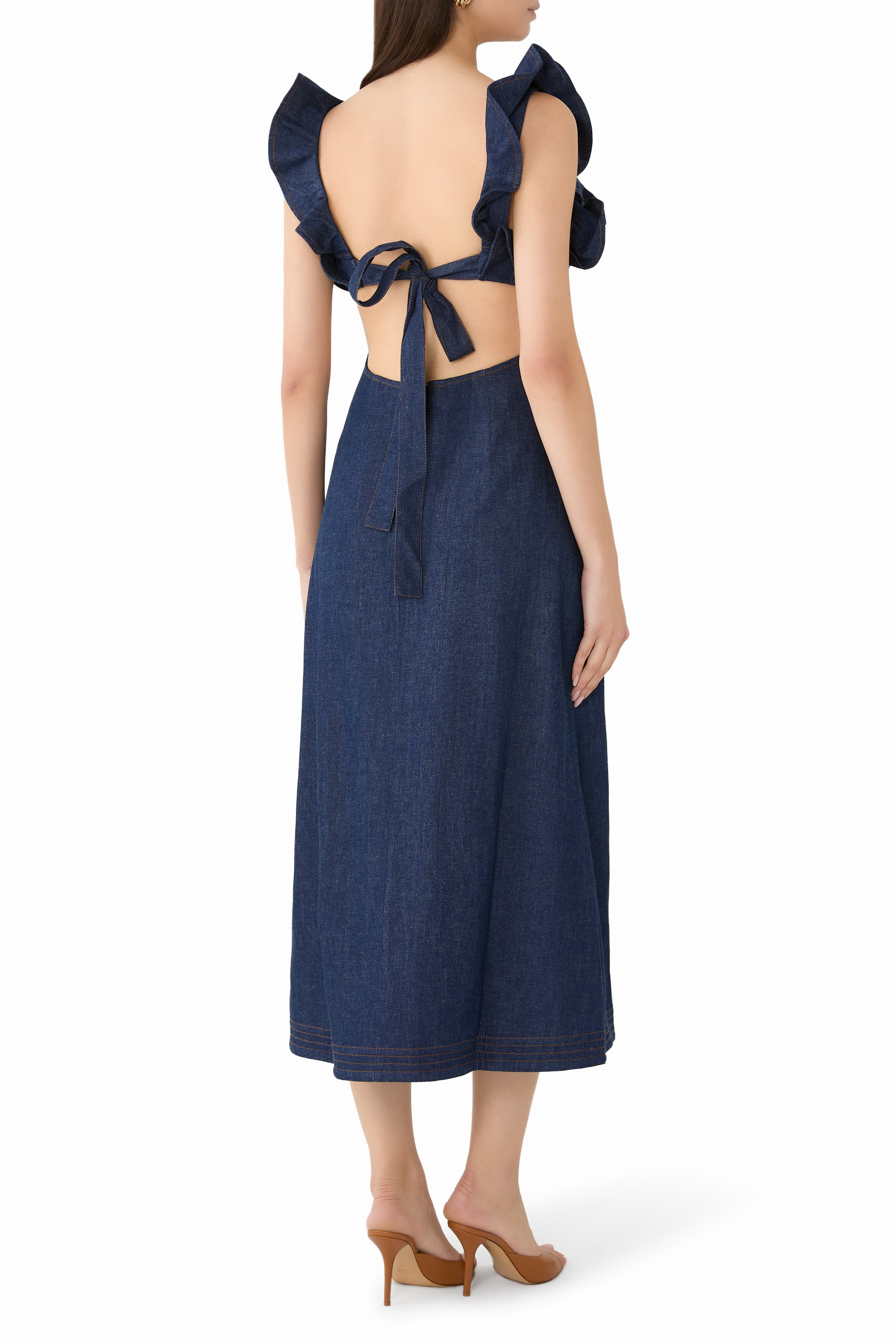 Aster Frill Midi Dress