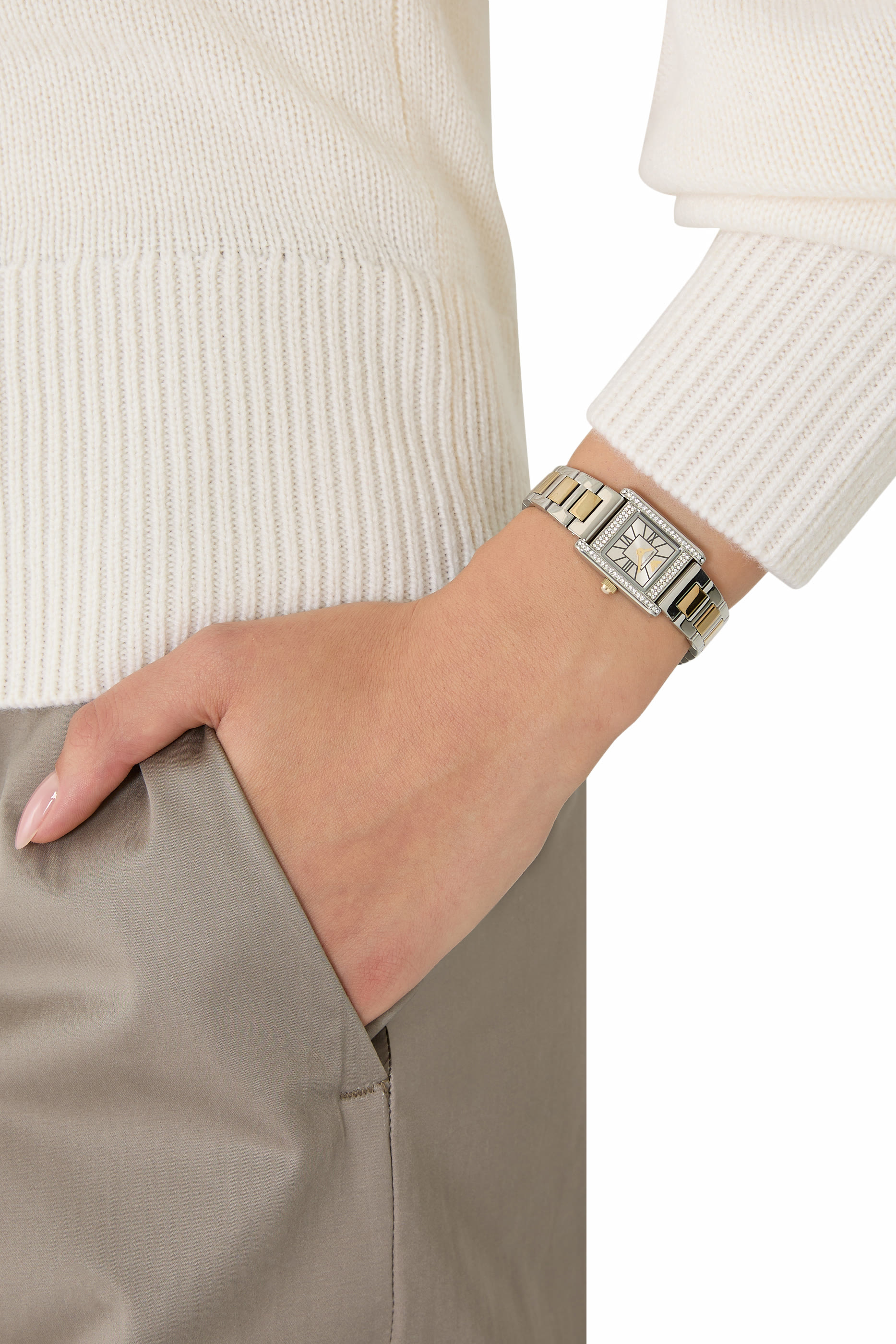 Two-Hand Two-Tone Stainless Steel Watch